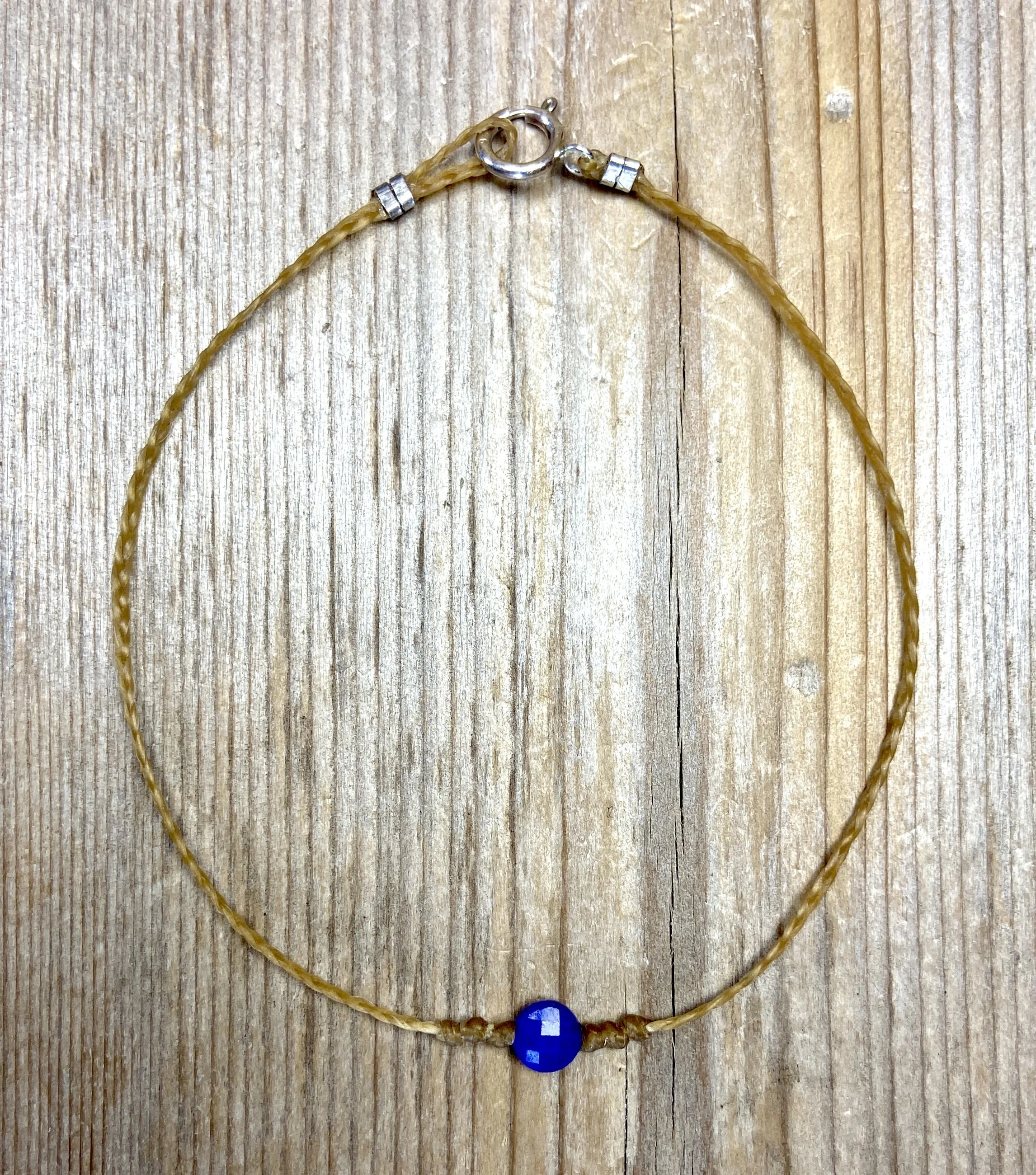 7" lapis lazuli single-stone bracelet $25