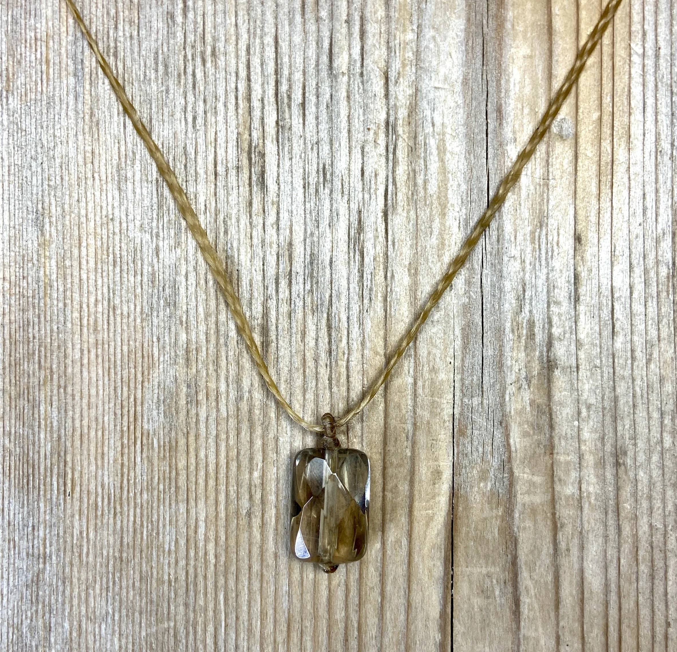 17" smoky quartz necklace $40