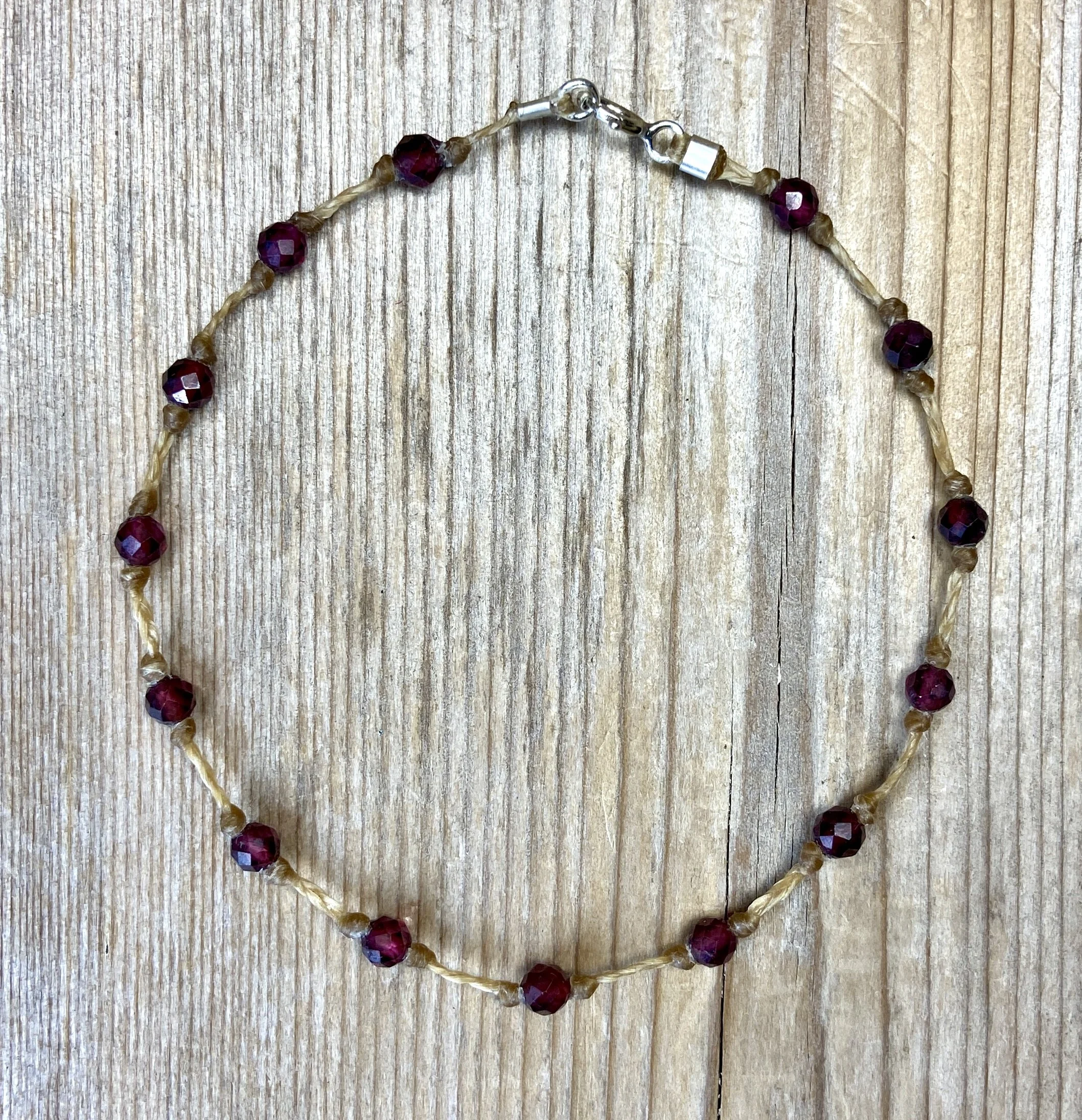 7" garnet multi-stone bracelet $45
