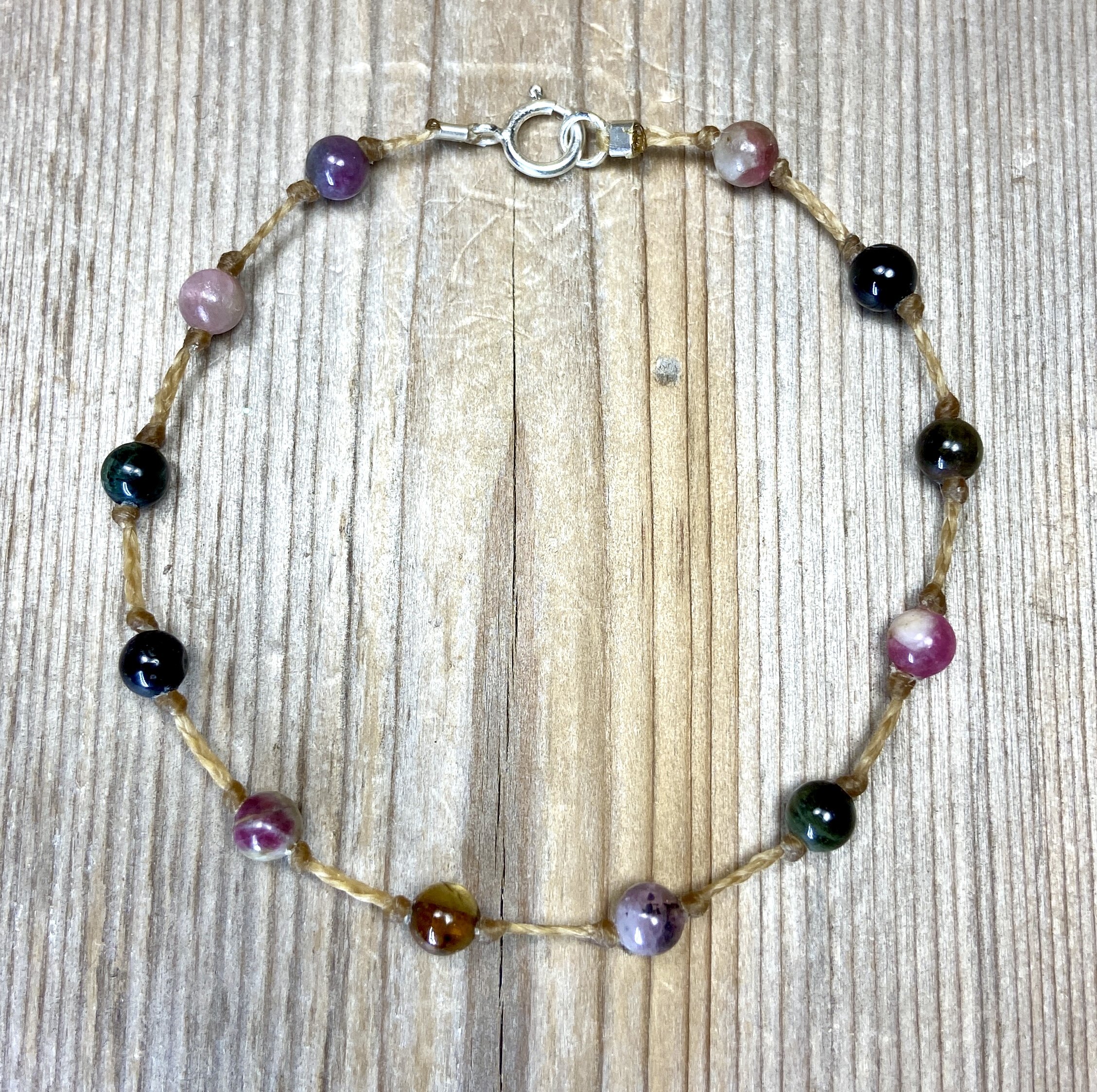 7" mixed tourmaline multi-stone bracelet $40
