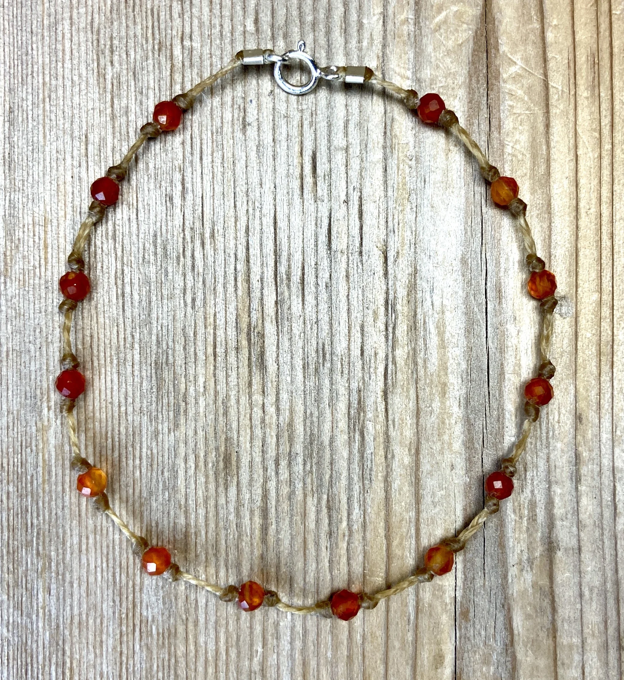 7" carnelian multi-stone bracelet $45