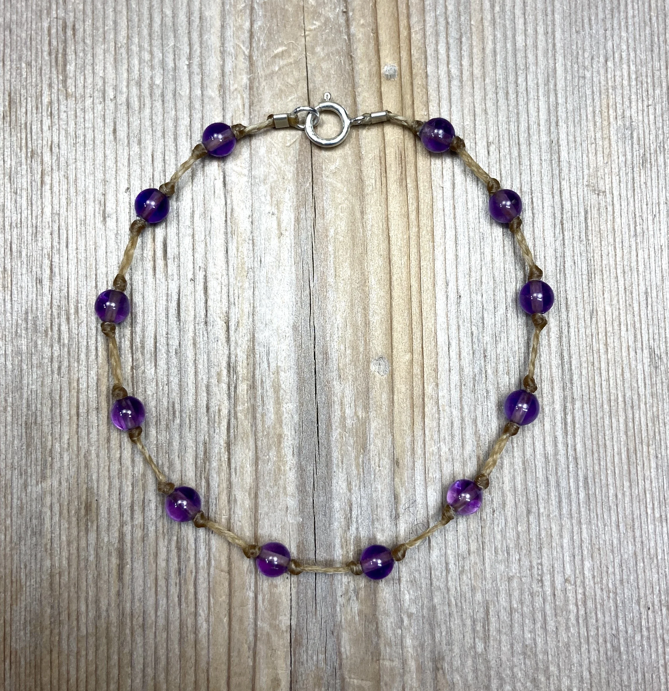 7" amethyst multi-stone bracelet $40