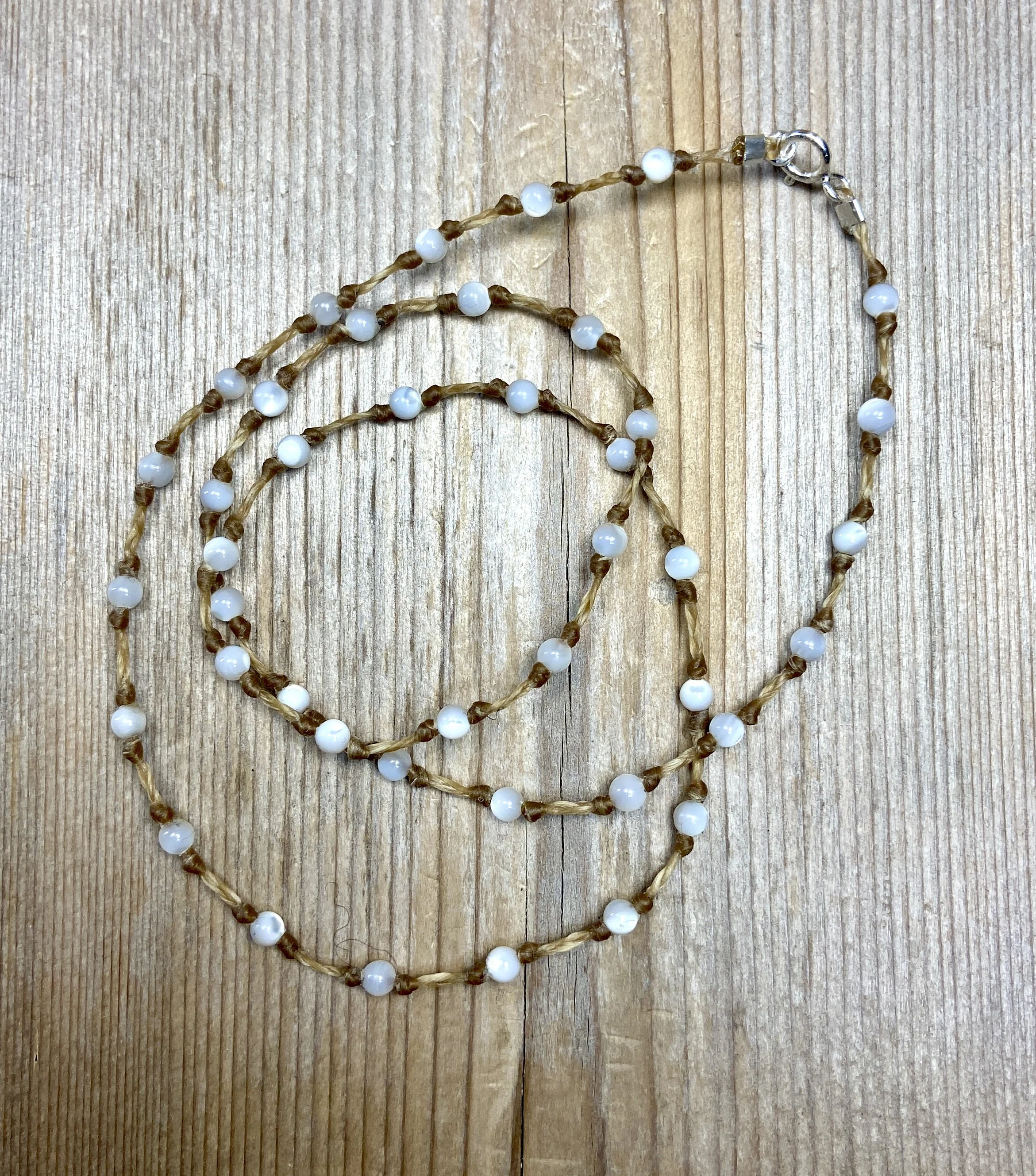 16" white mother of pearl multi-stone necklace $70