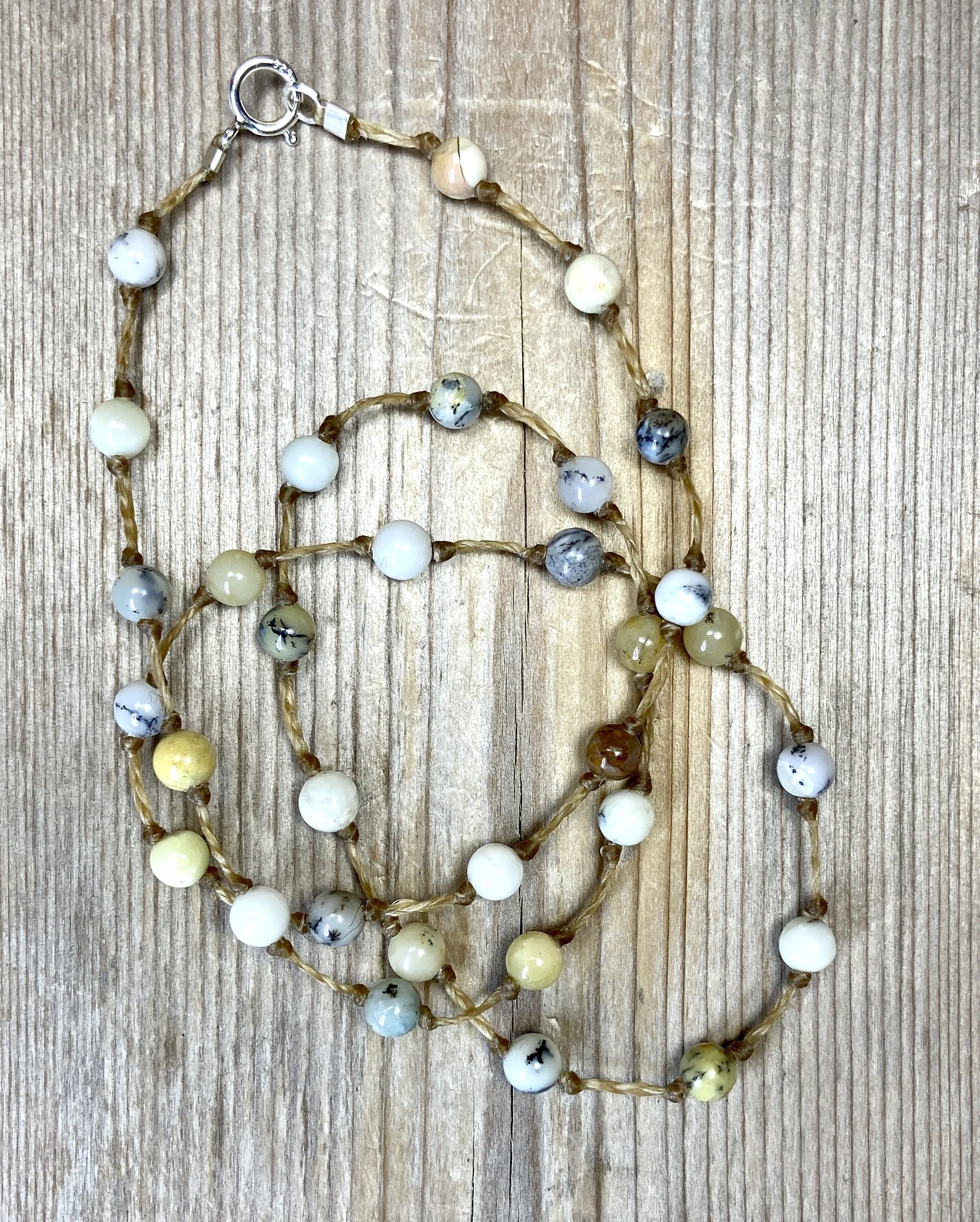 18" yellow opal multi-stone necklace $70