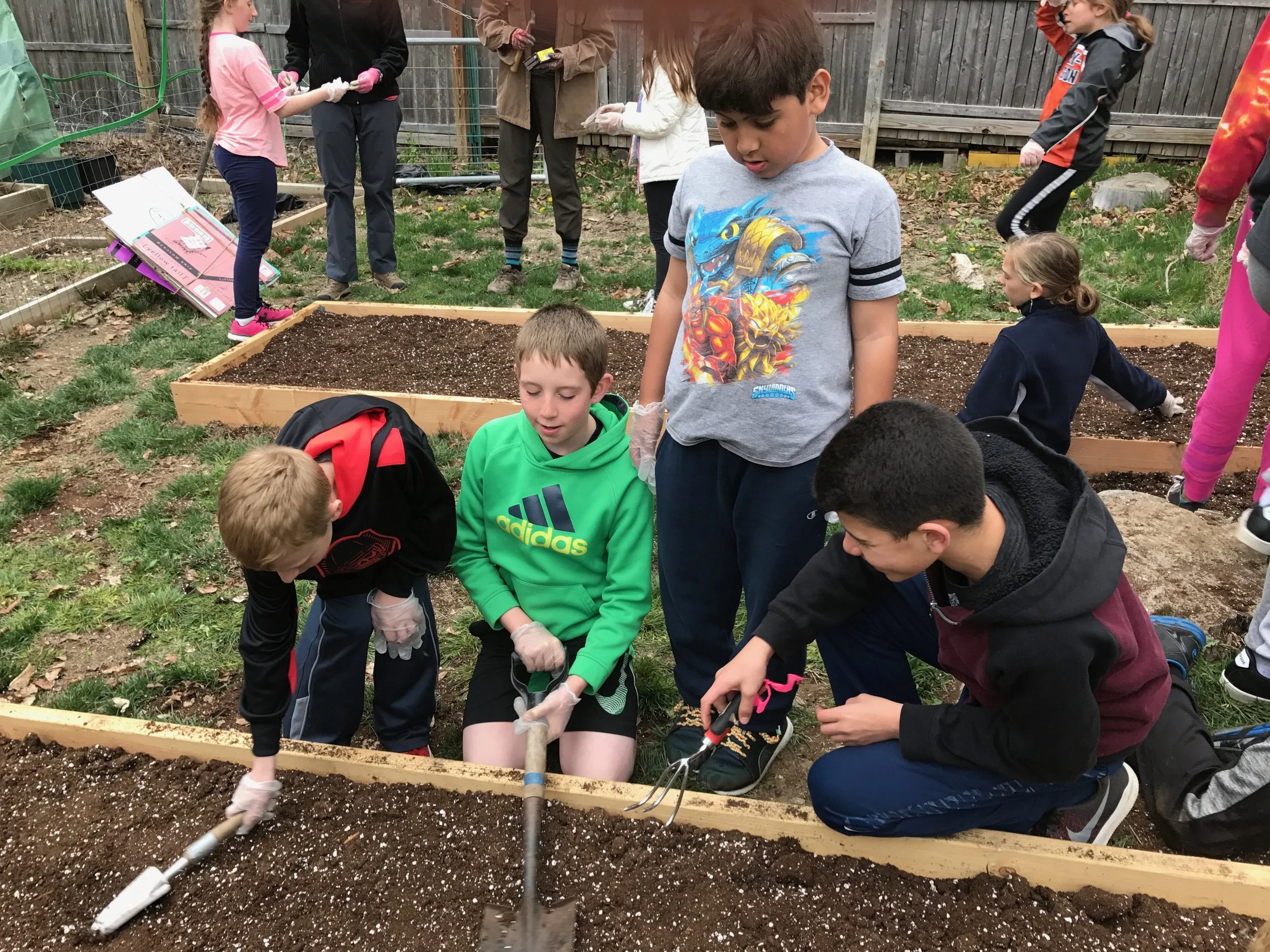 Gardening at our Camp After School Program.