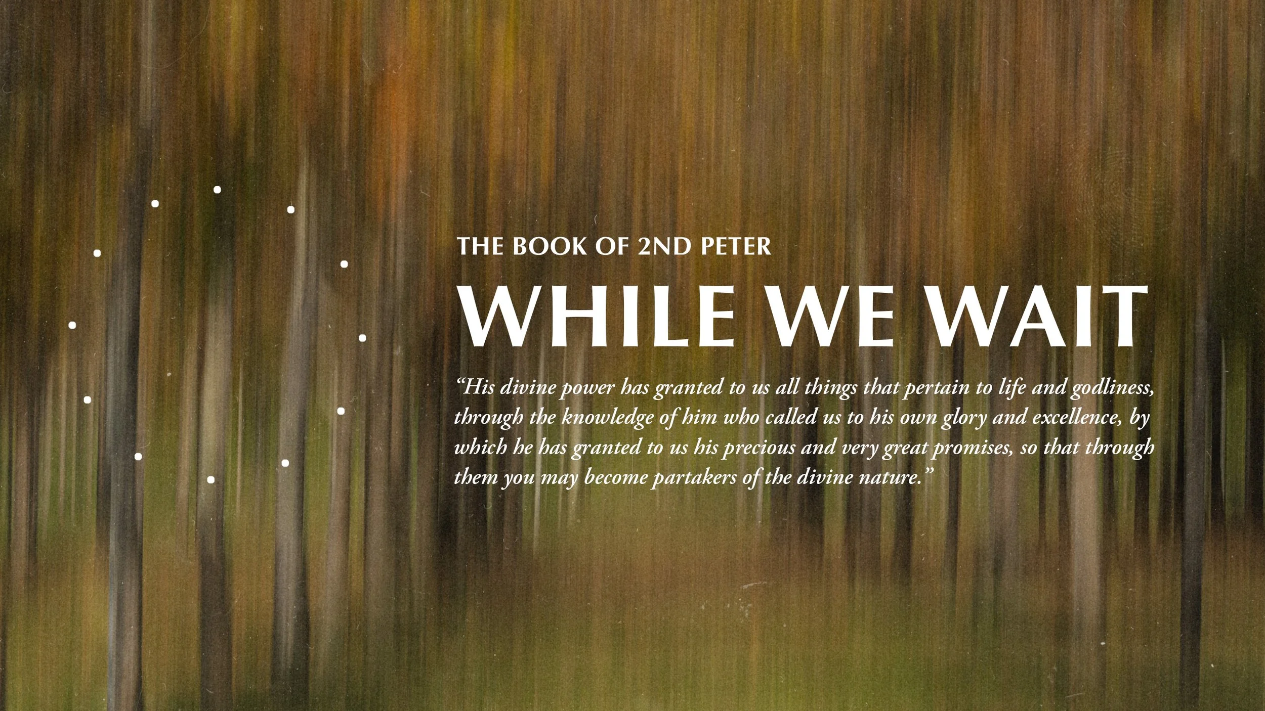 SEPTEMBER 6, 2026 - “WHO ARE WE BECOMING?” - 2 PETER 3:11-18