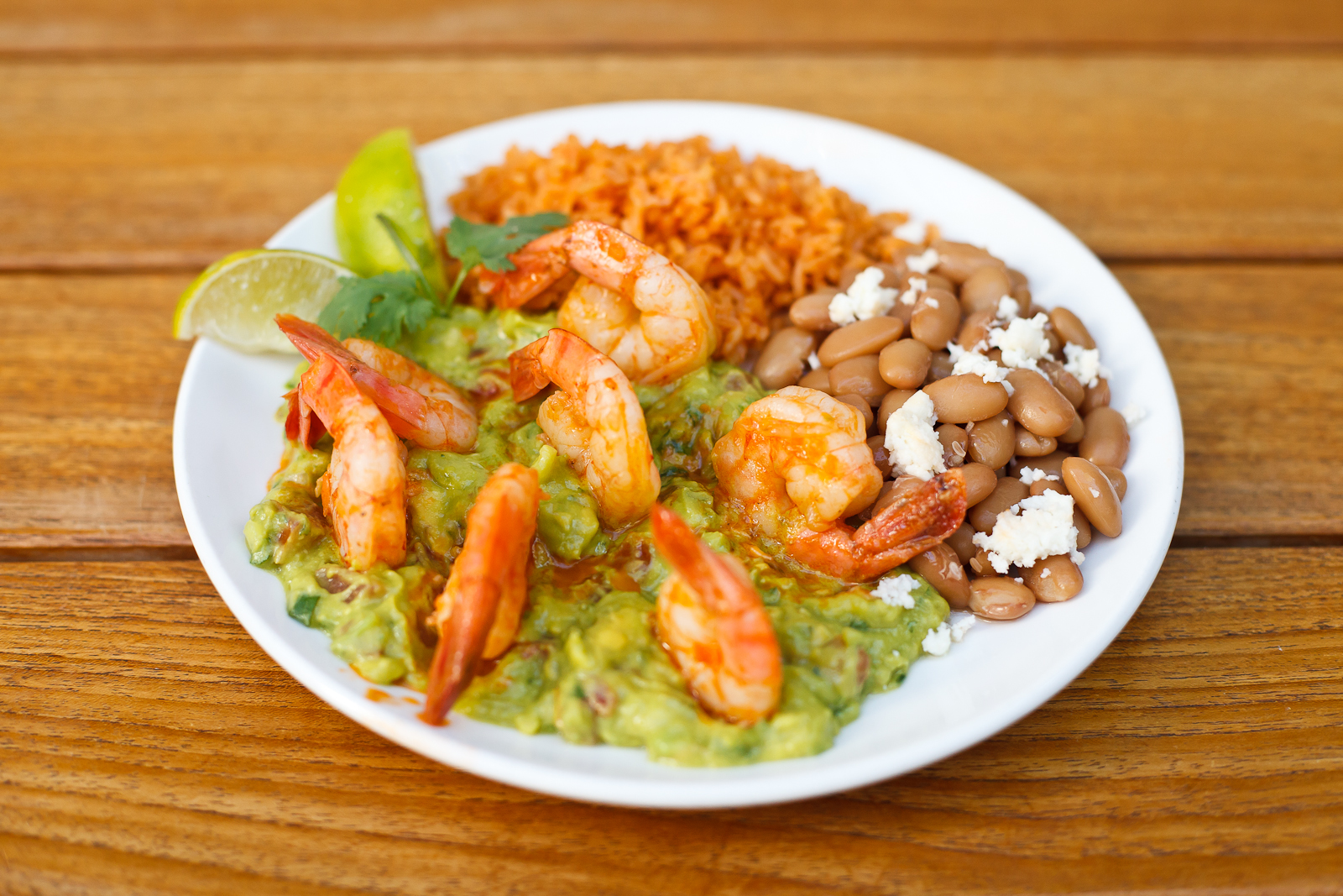 Andale Mexican food with shrimp