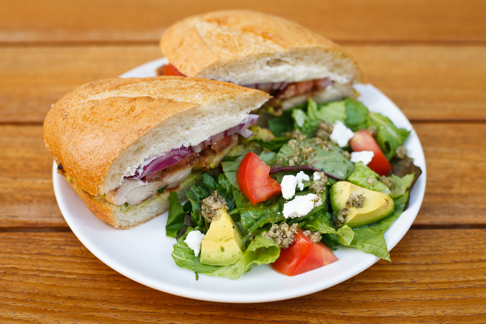 Andale Mexican salad and sandwich