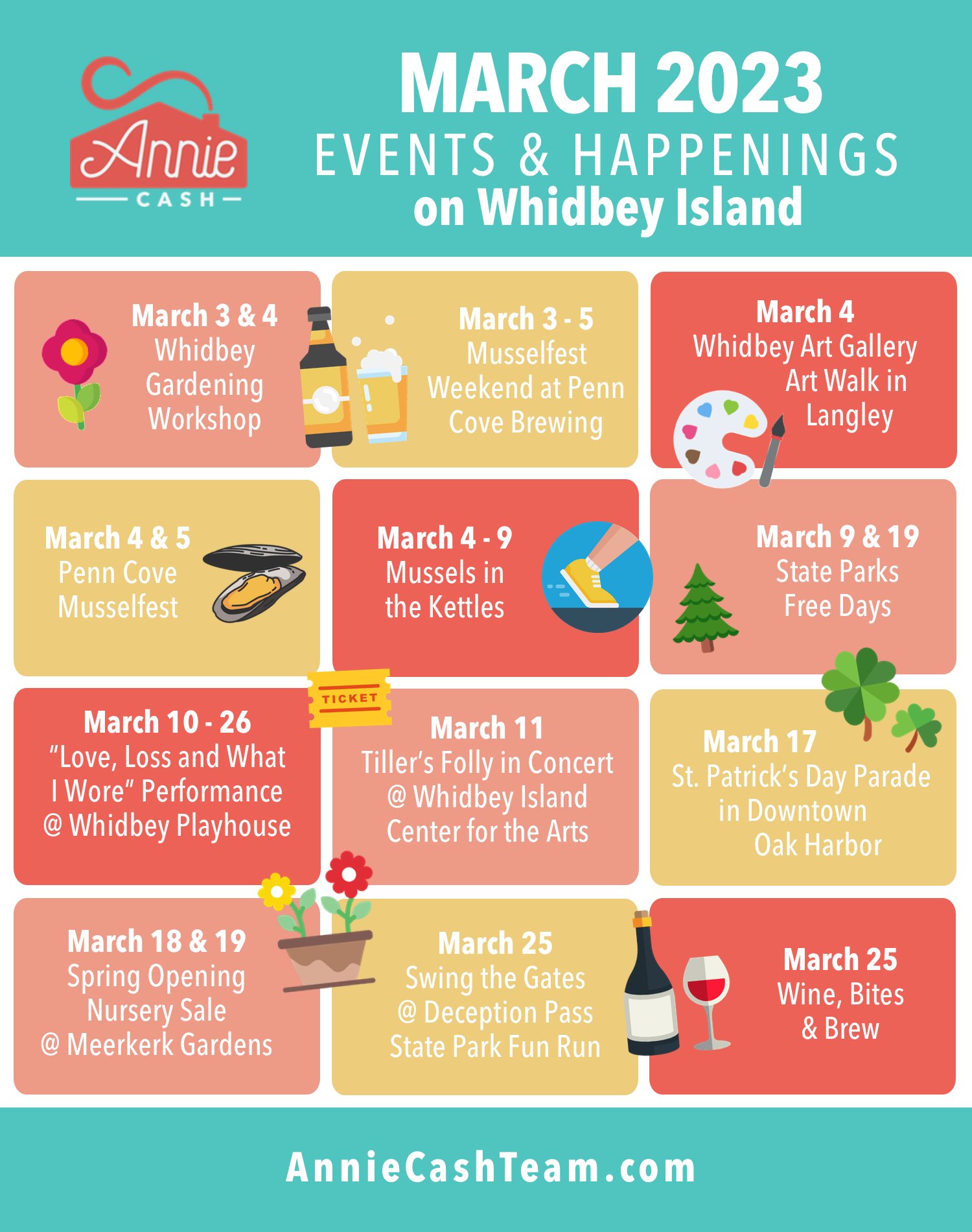 Things To Do on Whidbey Island in March 2023 — The Annie Cash Team