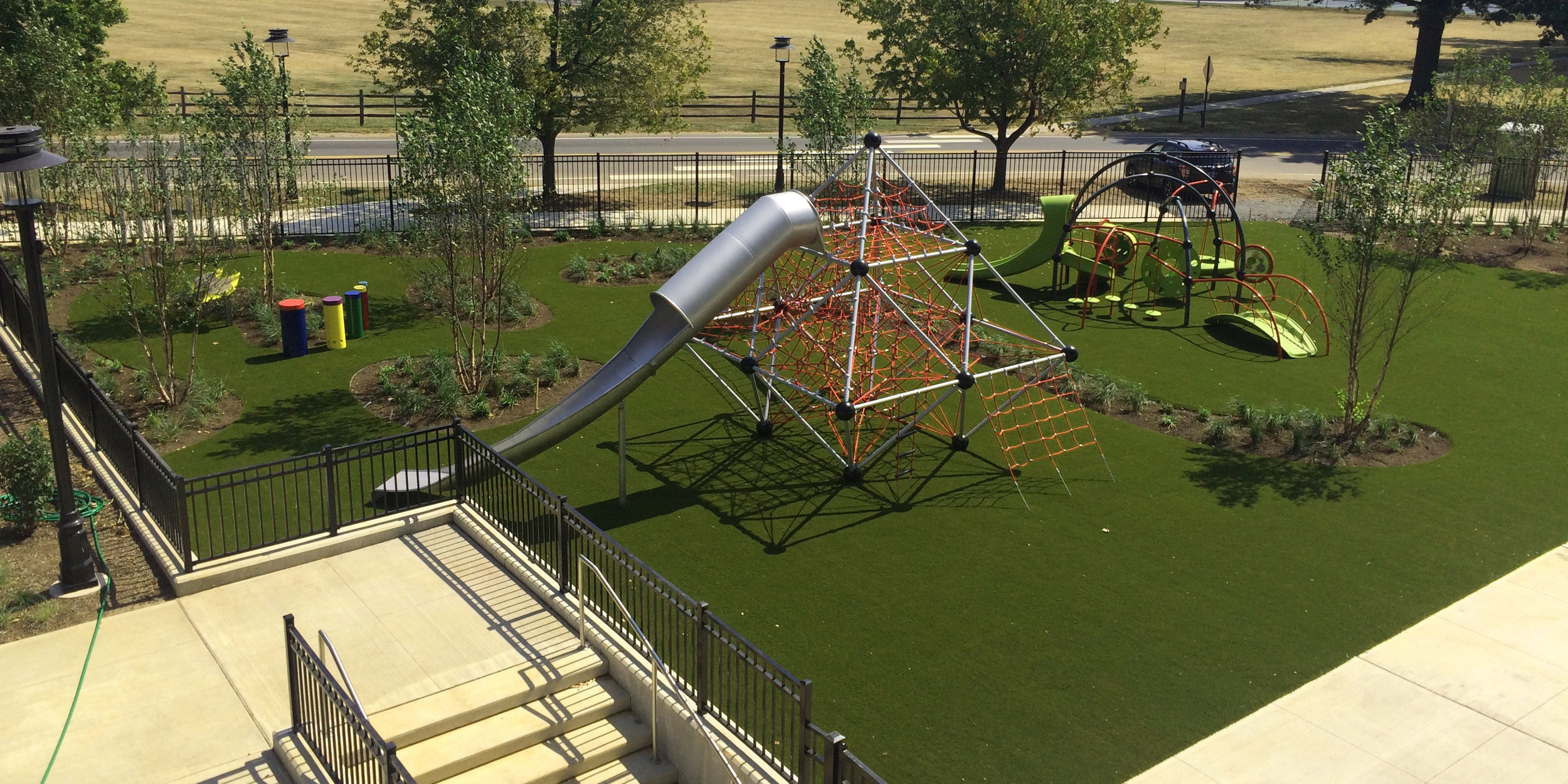 image of playground grass at Rutgers University