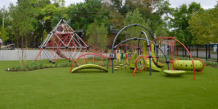 image of playground grass at Rutgers University