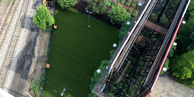 image of artificial grass installation in Philadelphia