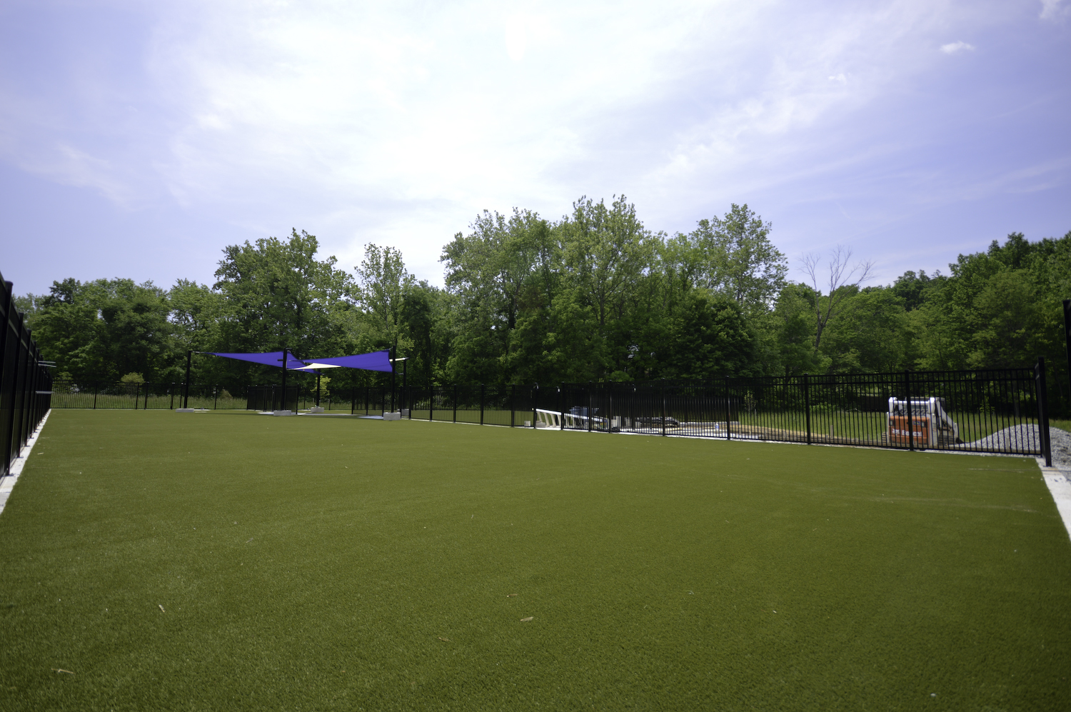 image of artificial turf installation for dog park