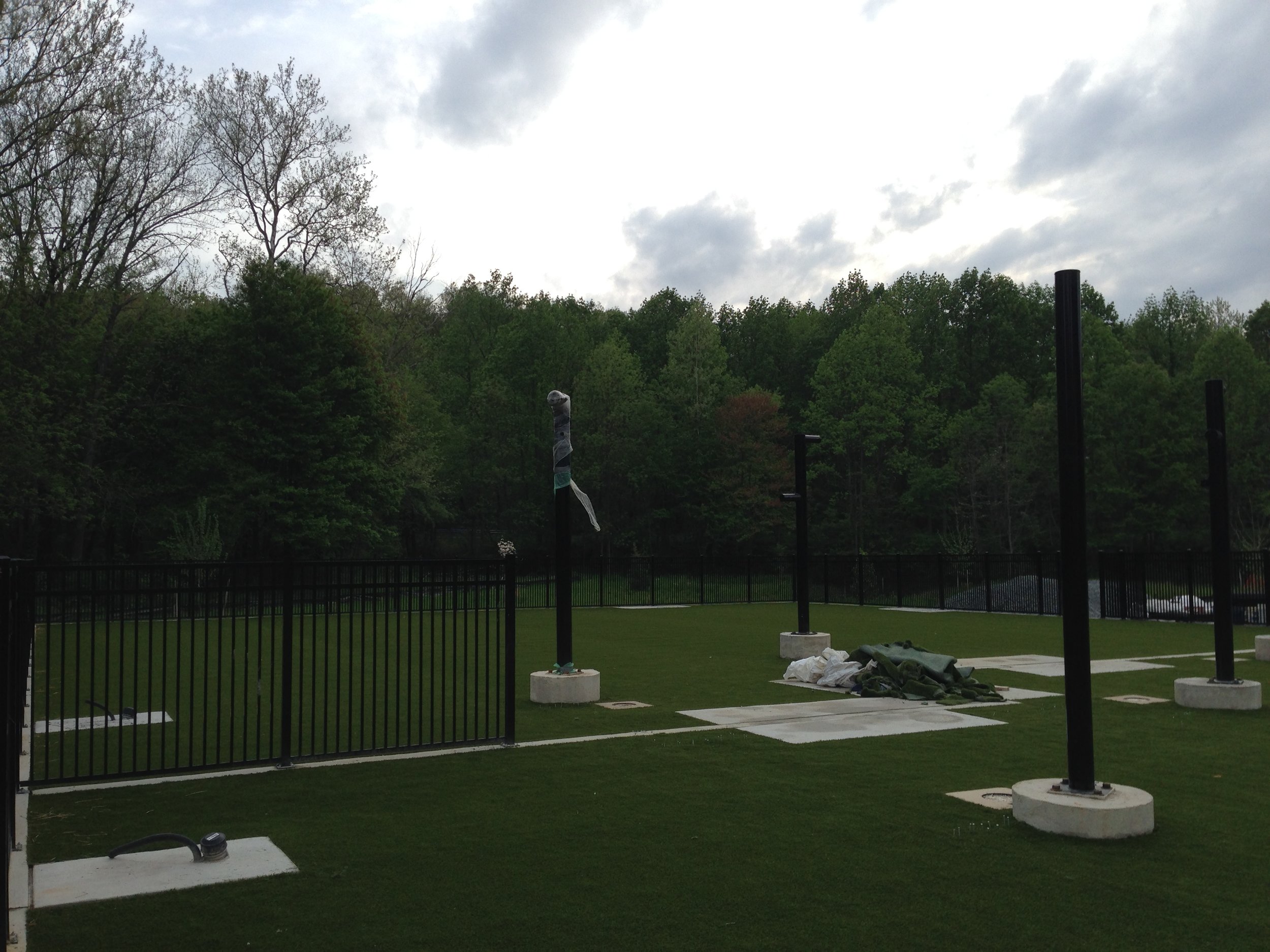 image of artificial grass installed for a dog park