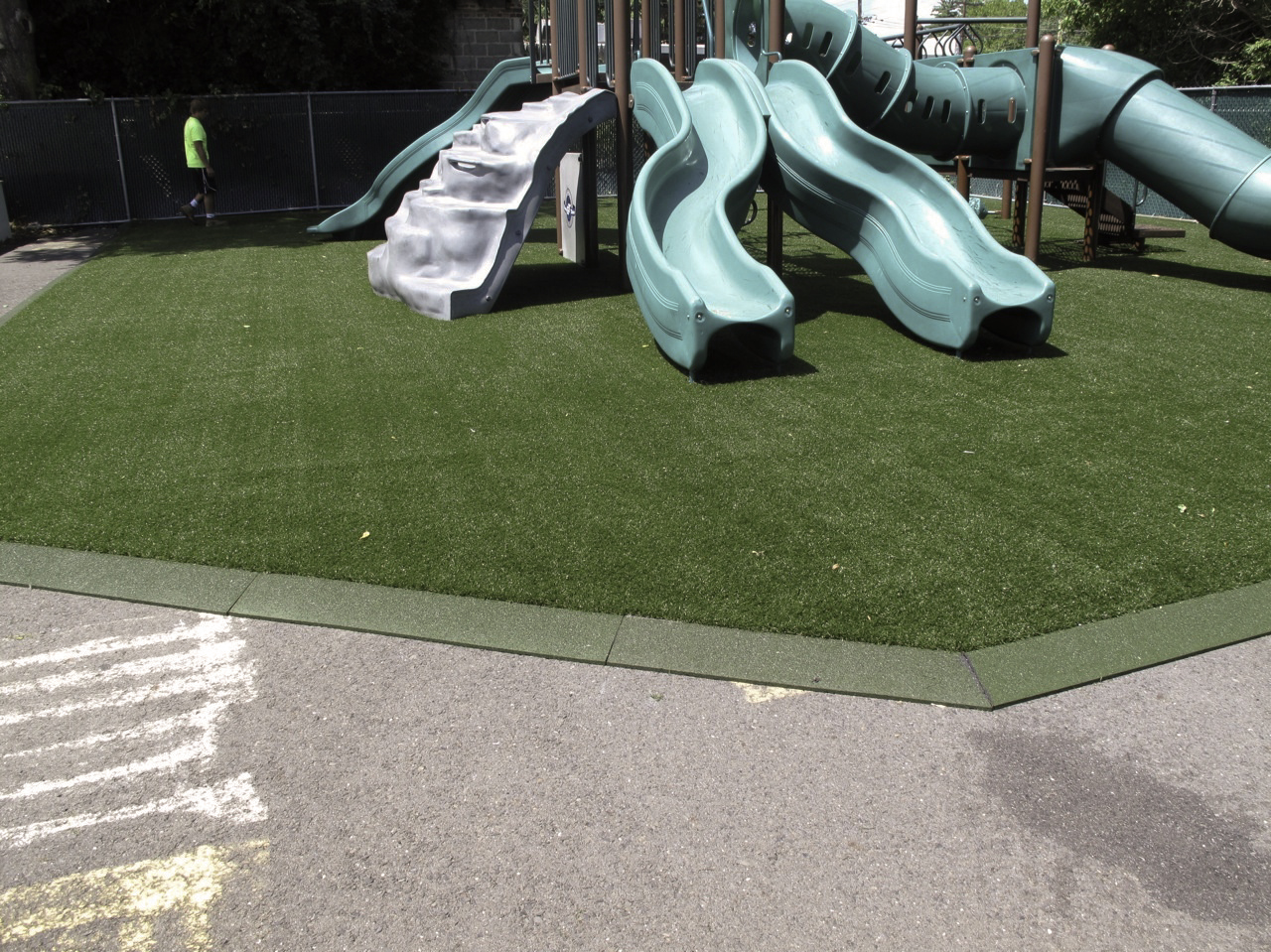 image of artificial playground grass