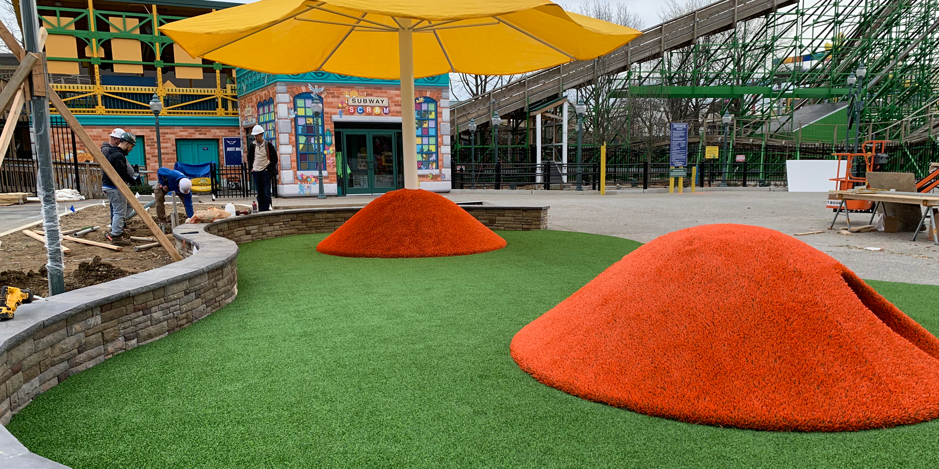 image of artificial grass at Sesame Place