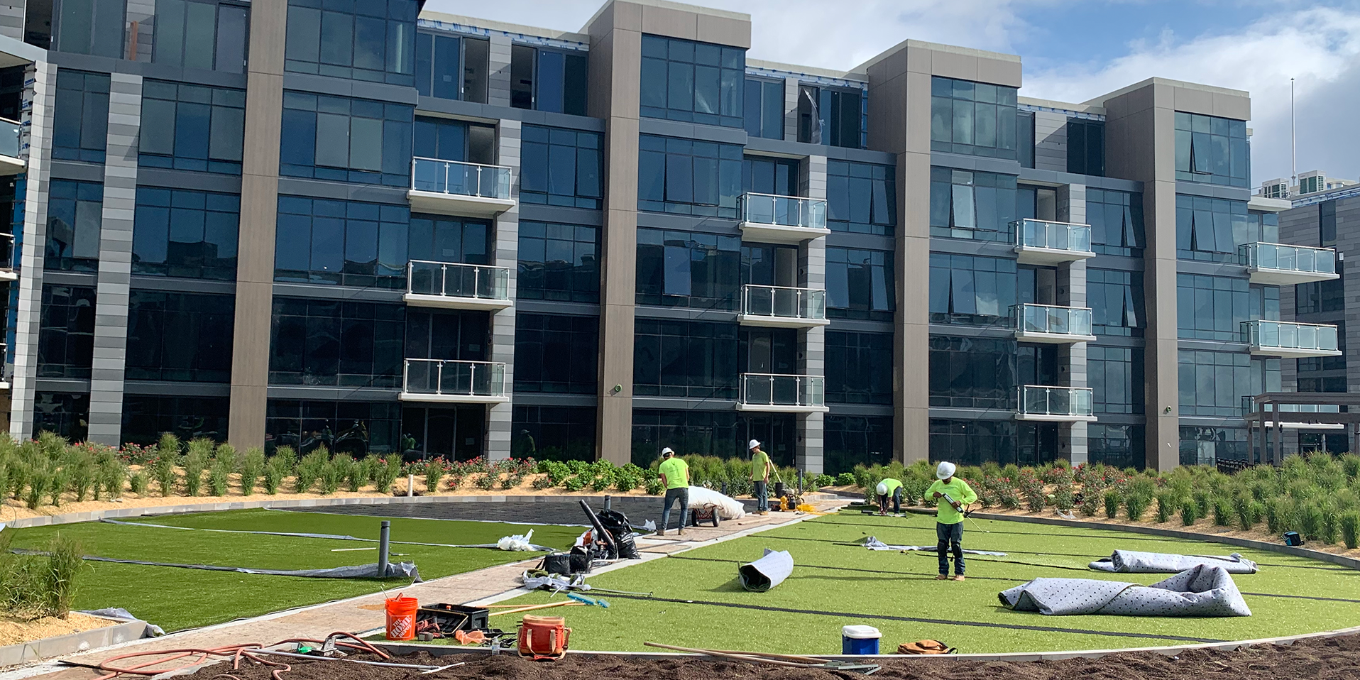image of artificial turf at The Lofts Pier Village