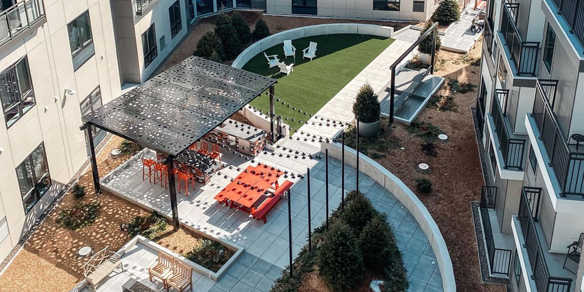 image of artificial turf installation for a dog park