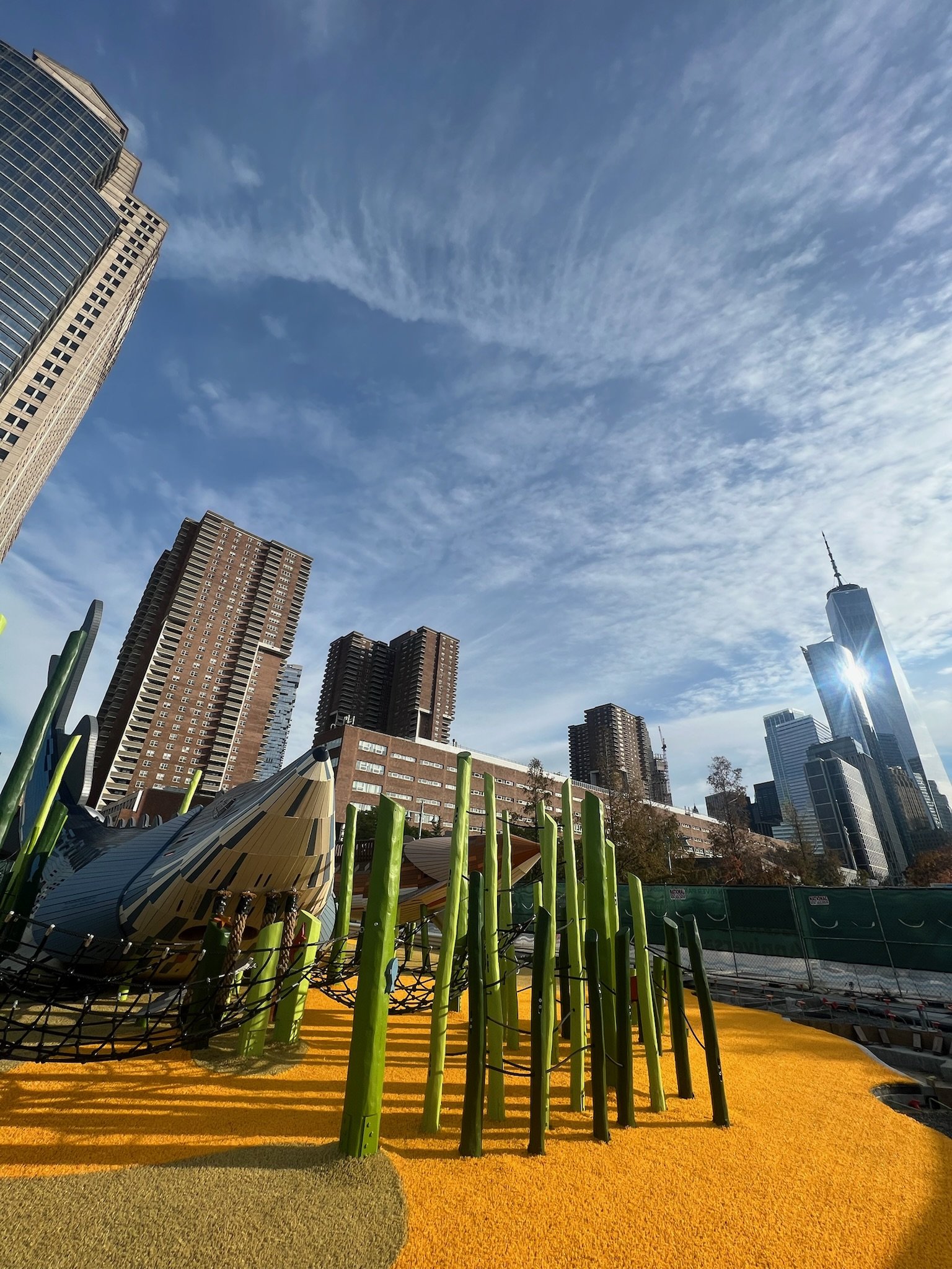 an image of artificial turf at a playground in New York City