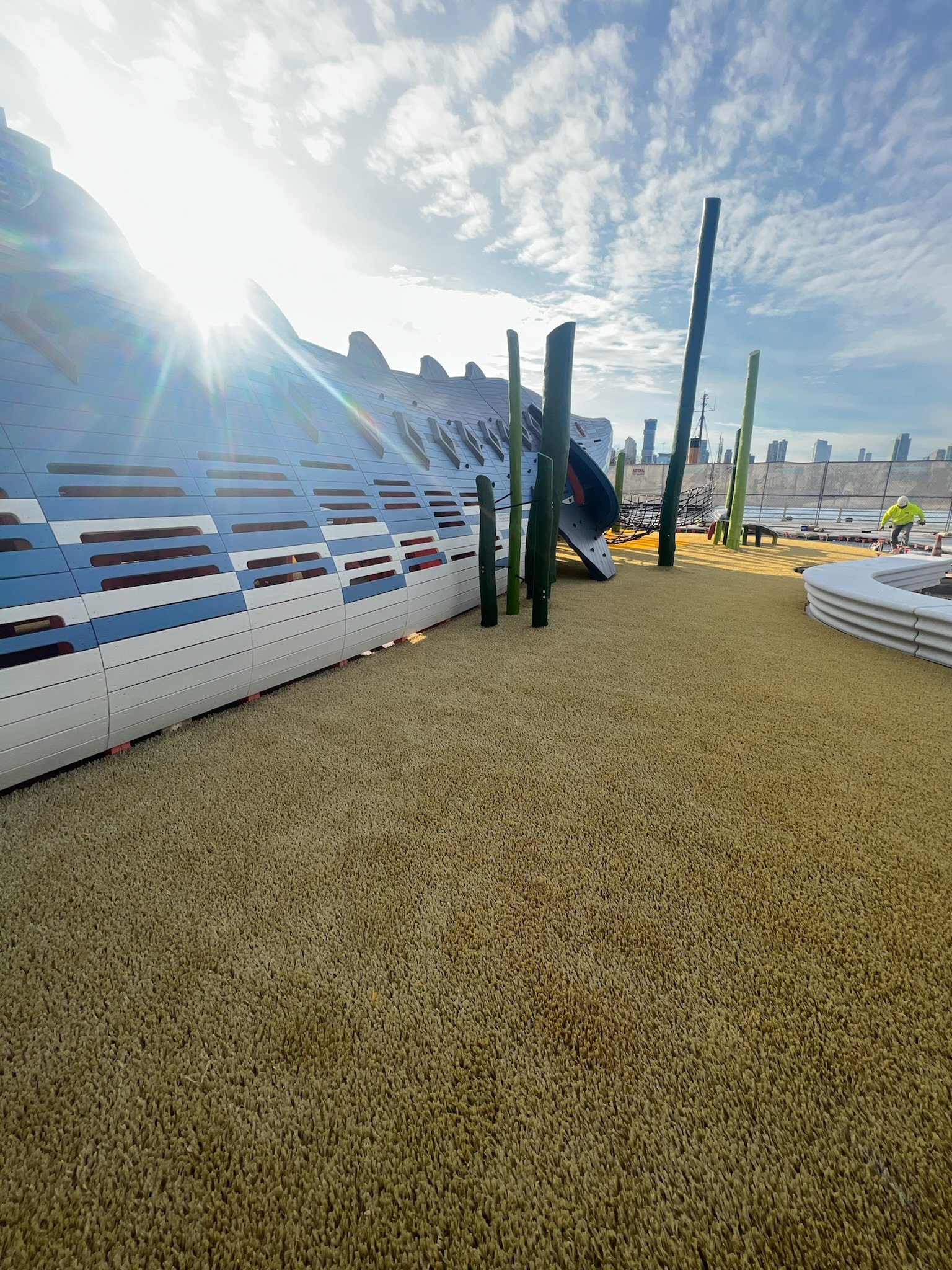 image of artificial playground grass at Pier 26