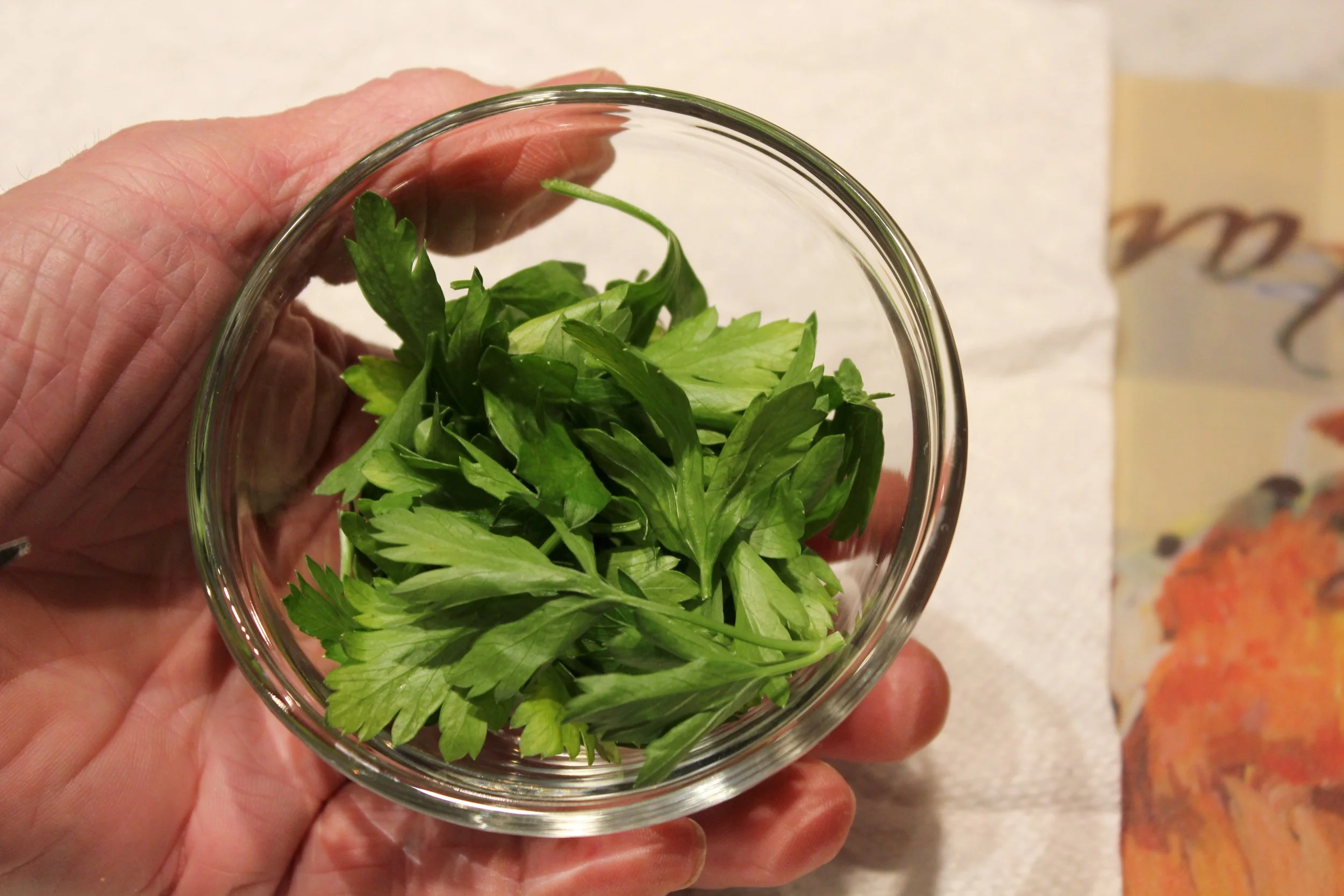 Copy of filling the bowl half way