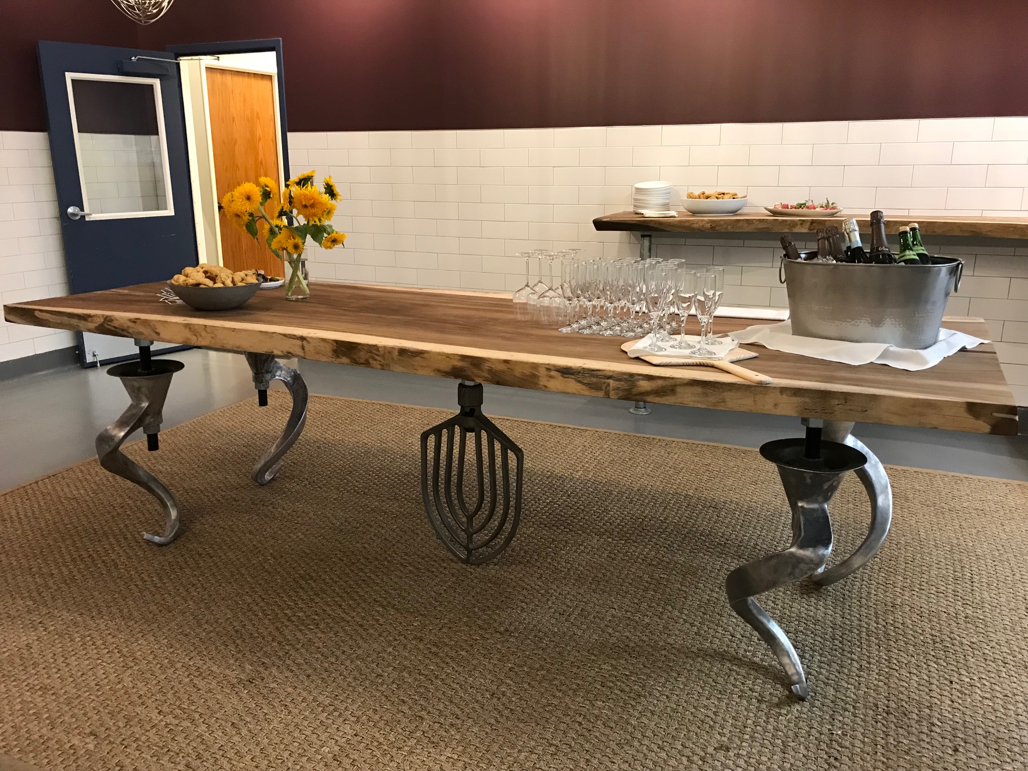 Artisan "book signing" table
