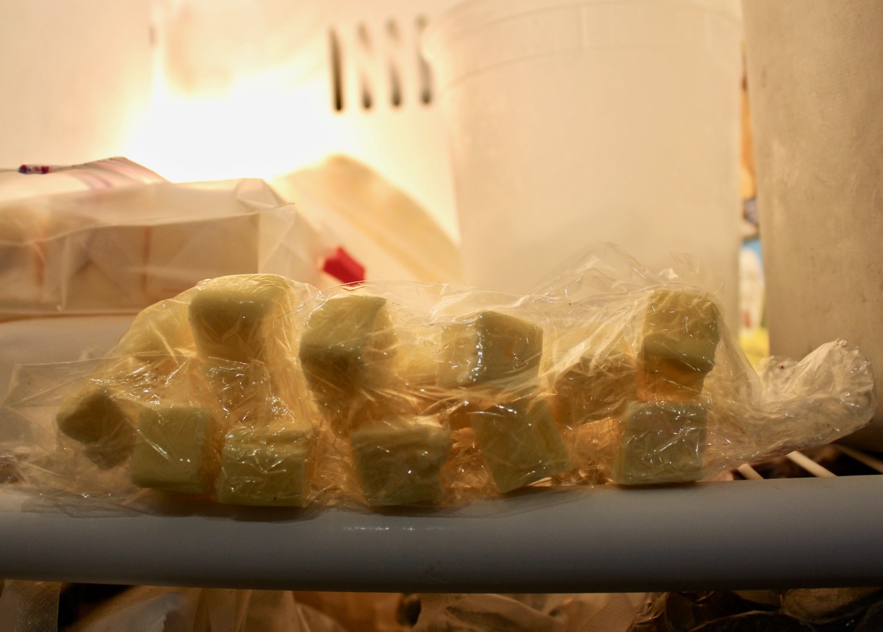 8) freeze butter cubes
