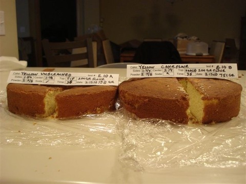 UNBLEACHED ALL-PURPOSE FLOUR VS BLEACHED CAKE FLOUR