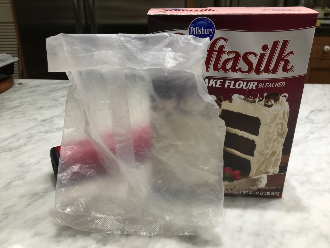 SOFTASILK bag ready for pie dough with Rose’s Synglas Rolling Pin