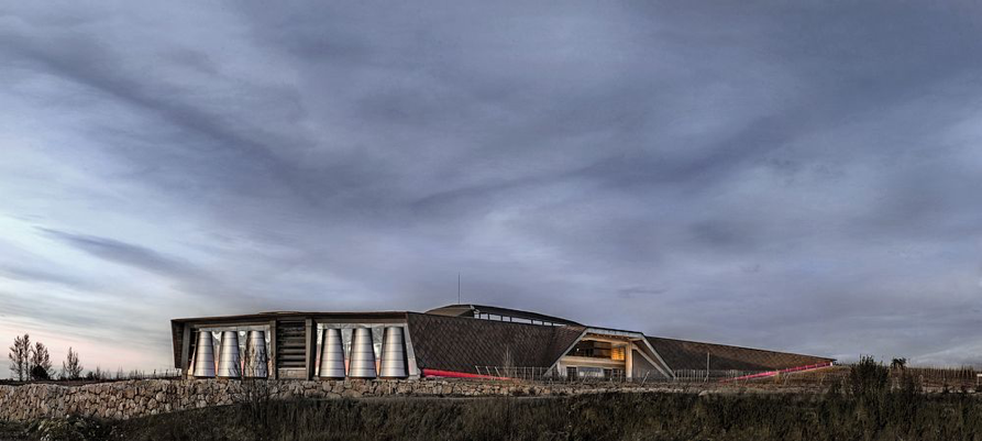 Norman Foster futuristic star-shaped winery in Ribera del Duero