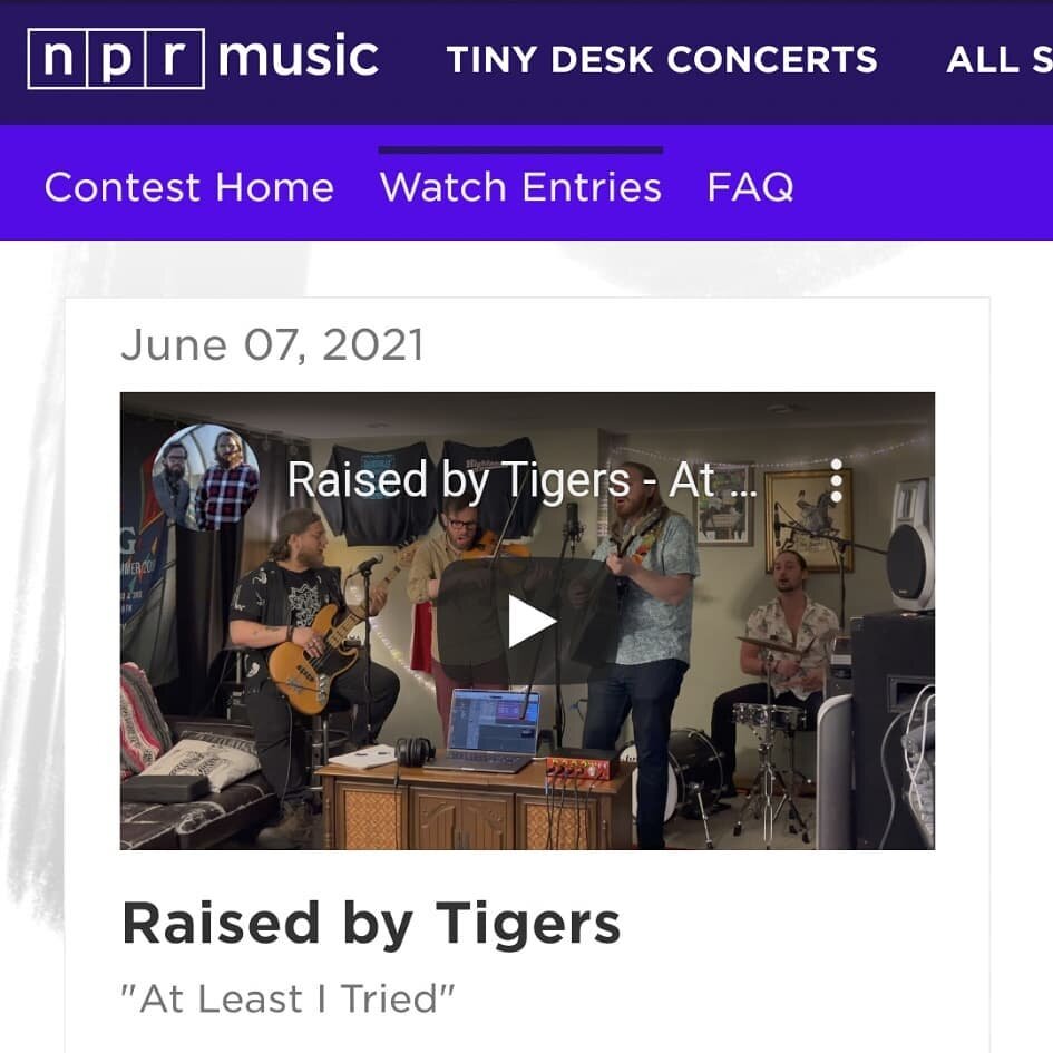 So stoked that our entry for Tiny Desk has been accepted. Please watch the video for &quot;&quot;At Least I Tried&quot; our song about coming to grips with the end of a relationship. Link in bio

#tinydesk #tinydeskcontest #npr #musicgrind #bandlife 