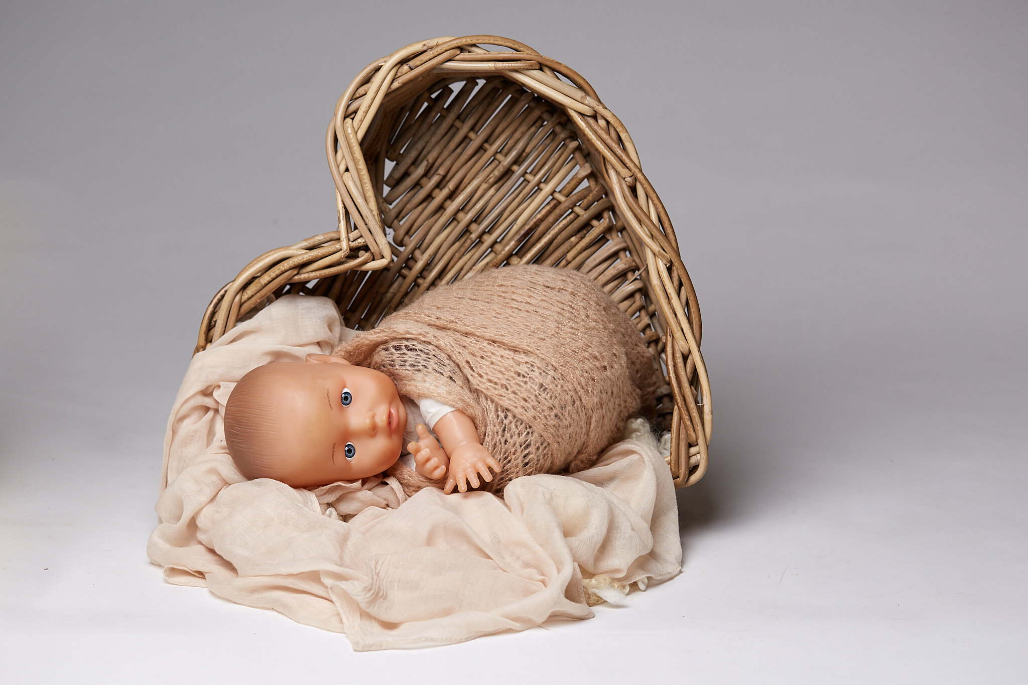 Oenbopo Accessoires Photographie Nouveau-Né - Panier Bébé Avec Oreillers Positionnement (Kaki)