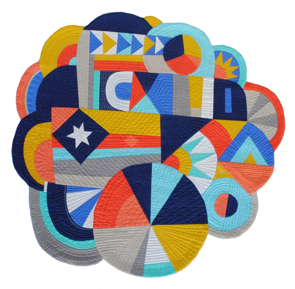 Katie Lane Quilts grande règle radiale pétoncle 5 fentes à arc six