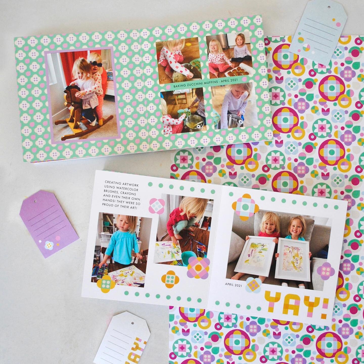DOTTY MAY Photo Book - I created this photo book two years ago incorporating the patterns I designed based on my @lego DOTS makes. I made the book for my daughter June and her good friend Ellie. The book was a fun design challenge, finding ways to us
