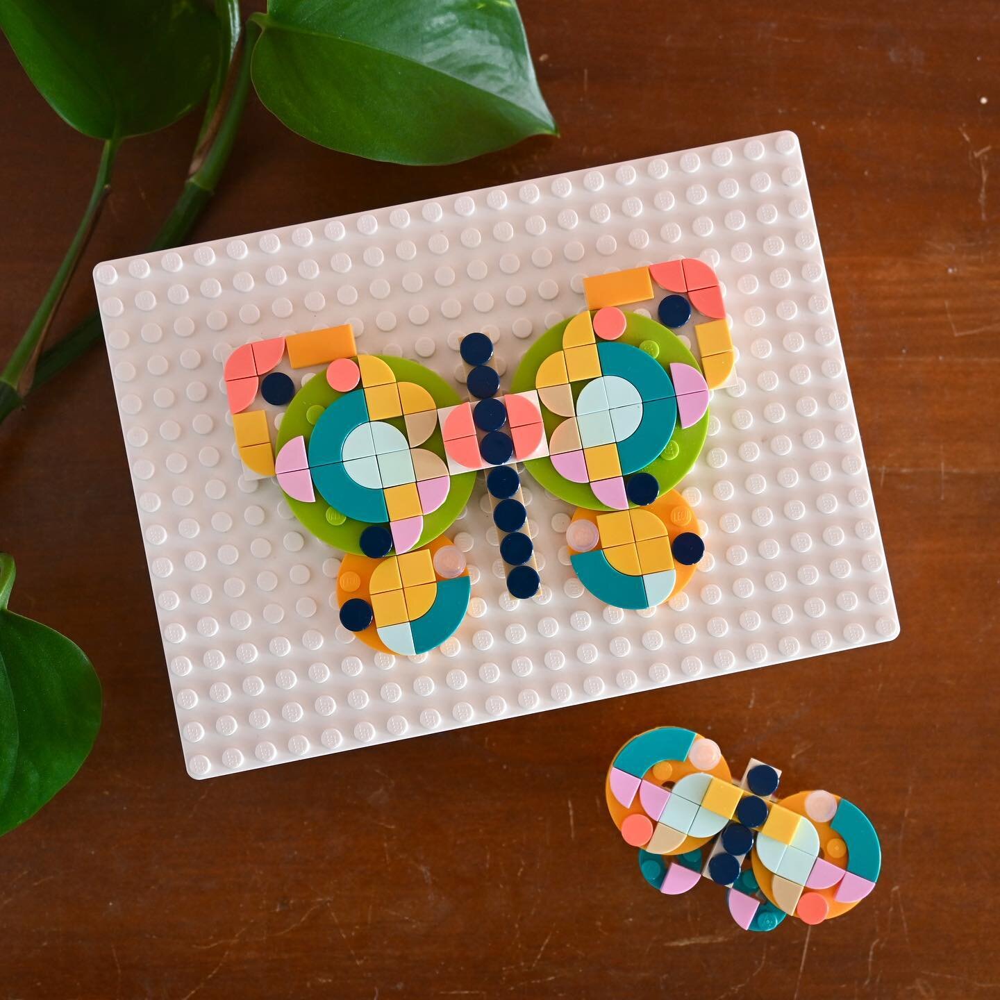 DOTTY MAY Butterflies - I created these butterflies three years ago with @lego and Lego DOTS. I added the big one to the top of a Lego @ikea Bygglek box.

I call my collection of Lego DOTS makes, DOTTY MAY - these include things I&rsquo;ve made with 