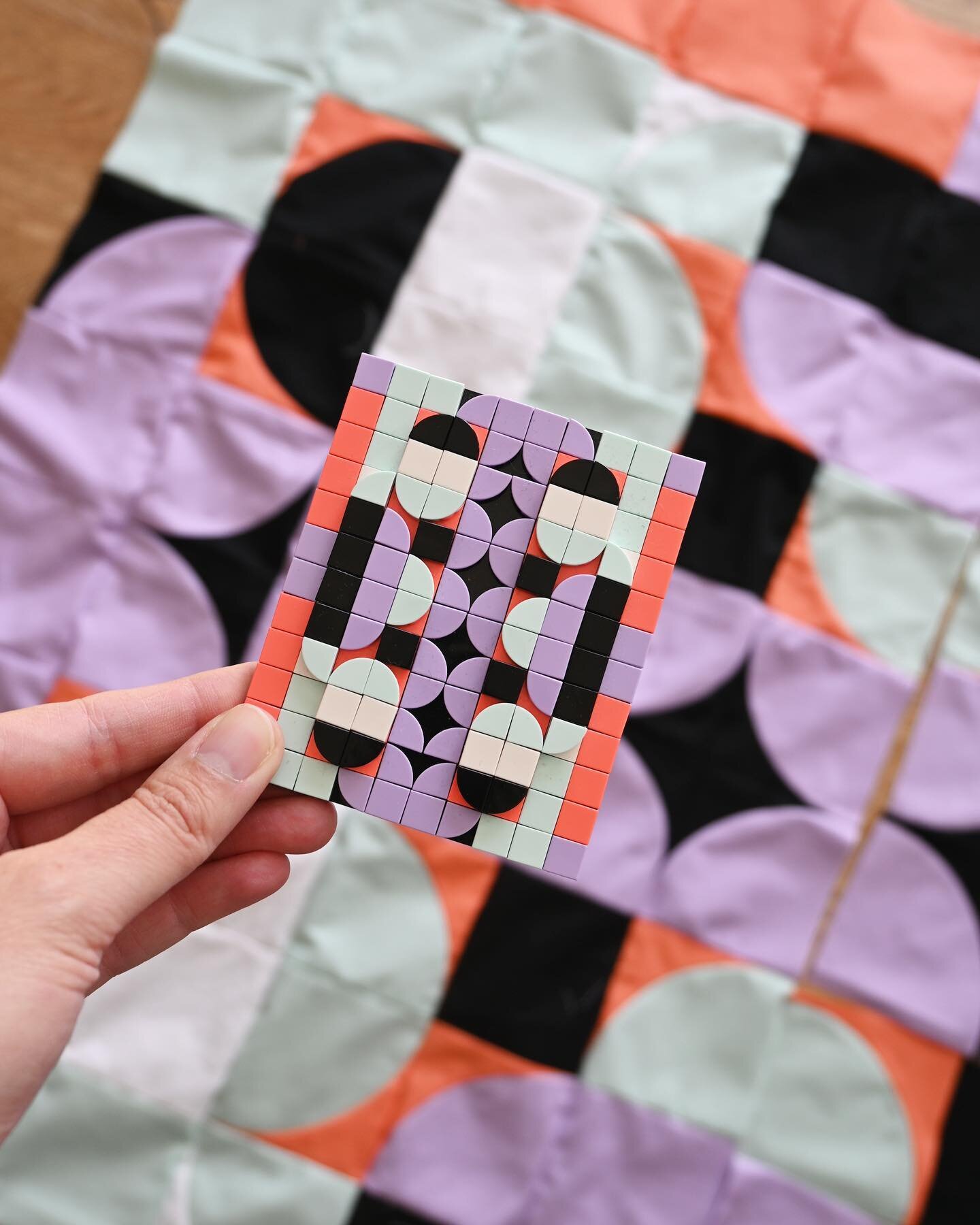 DOTTY MAY Dots Quilt - my son Weston made this @lego DOTS piece in 2020 when he was 5 years old. I loved the symmetry of the design and immediately thought of a quilt when I saw this. Three years later, I&rsquo;m finally making it into a quilt for hi