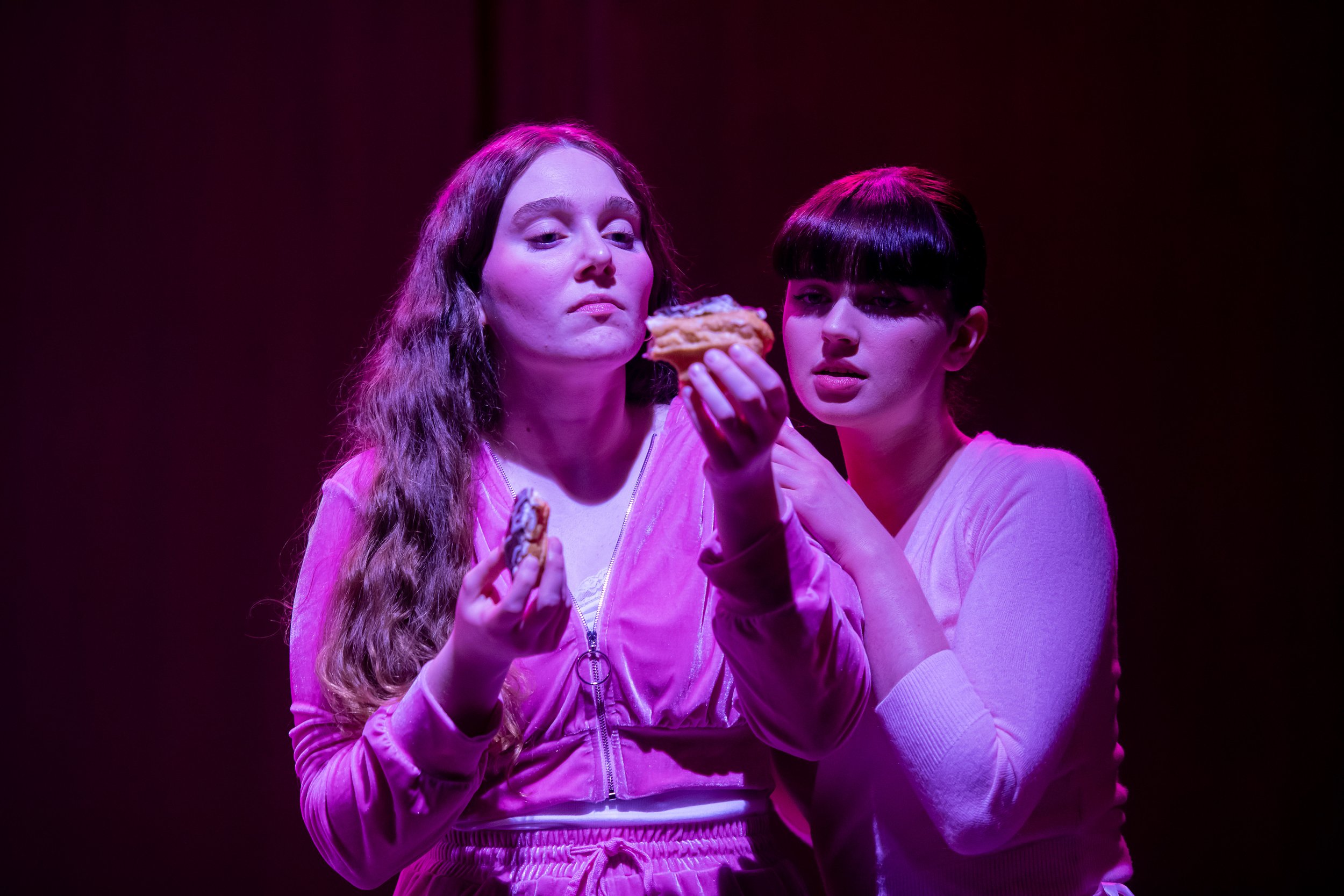  Pictured (L-R): Emma Abbott, Alyson Vance  Set by Ryan Cormack, Lights by Celeste English, Costumes by Lou Marshall 