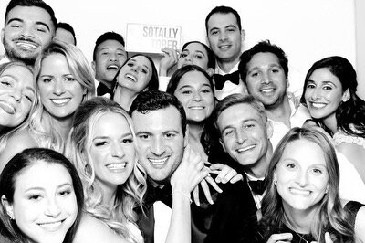 Some of our favorite photos from Jillian &amp; Parker&rsquo;s black and white glam photo booth a couple months ago. If you were at the wedding, pics are up at our website. Hit us up if you&rsquo;re looking to make your next event &lsquo;Photoshoot Fr