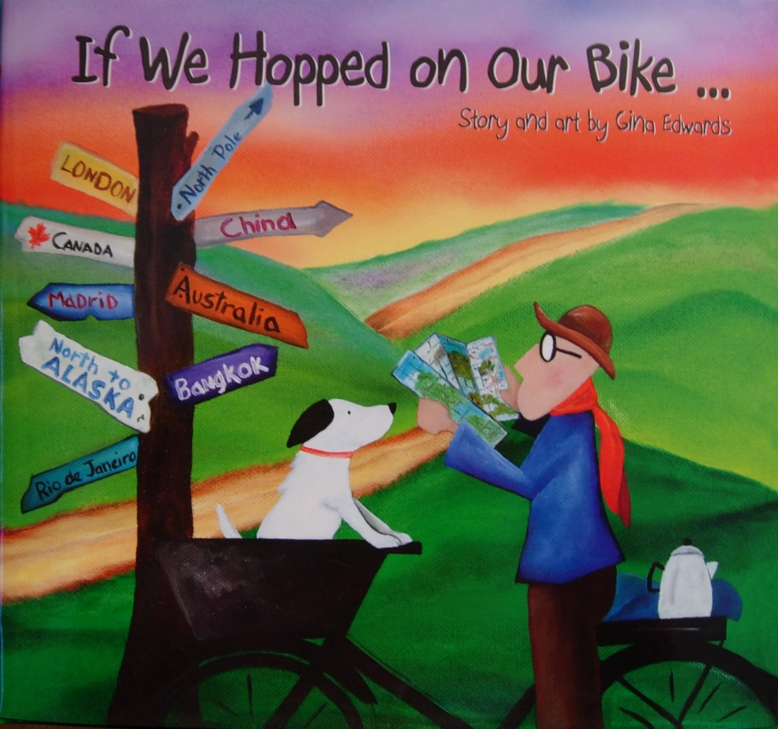 If We Hopped on Our Bike... <br> $16, 24-page, full-color children's book