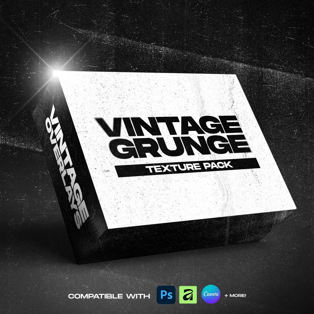 Vintage Grunge Texture Pack featuring retro textures and distressed graphic design overlays
