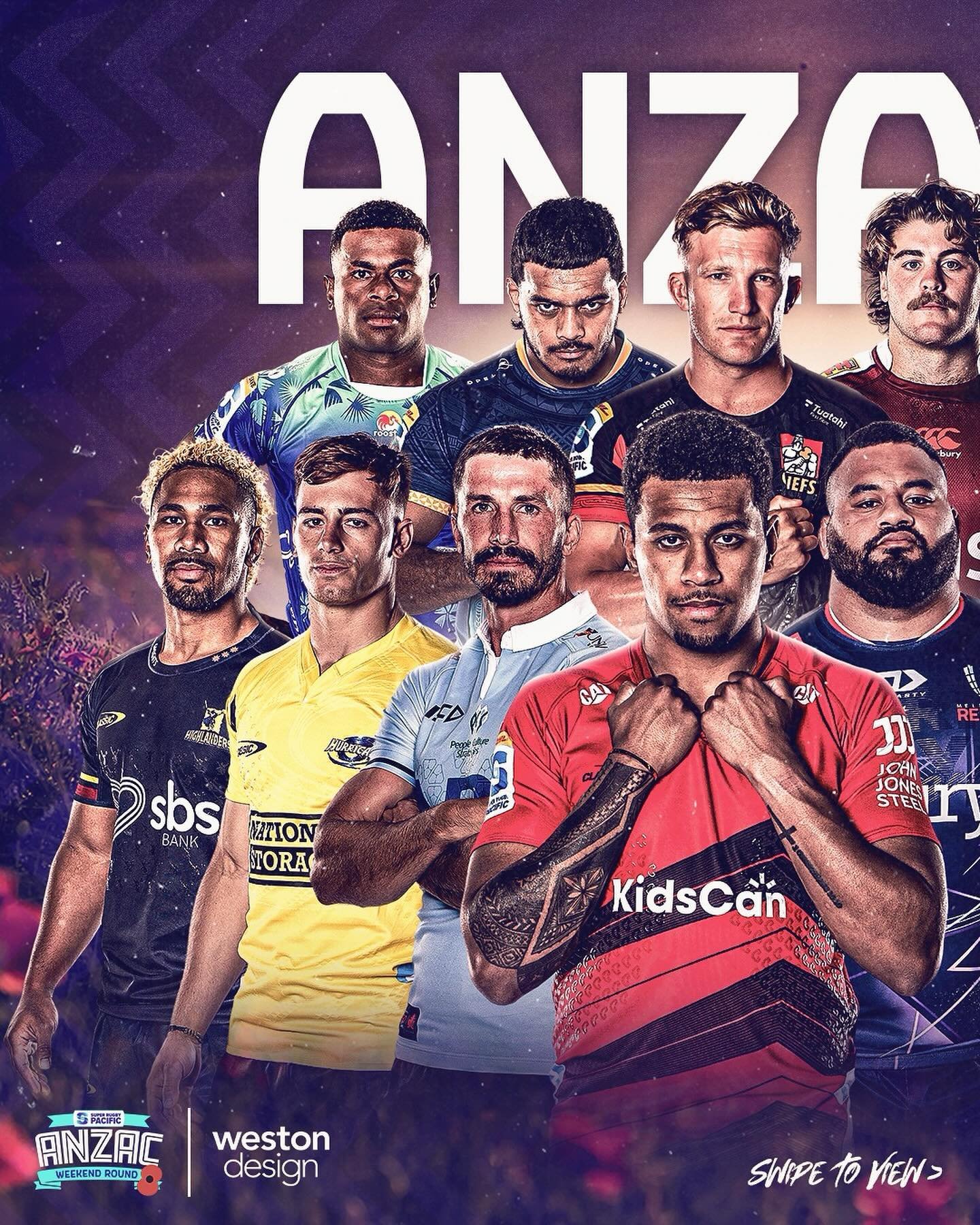 ANZAC Weekend Round 🫡❤️

An absolute privilege as always to be involved with @superrugby and assisting with the creation of themed round assets - across digital, print, large format media and more 🎨👨🏼&zwj;💻

A round dedicated to honouring the he