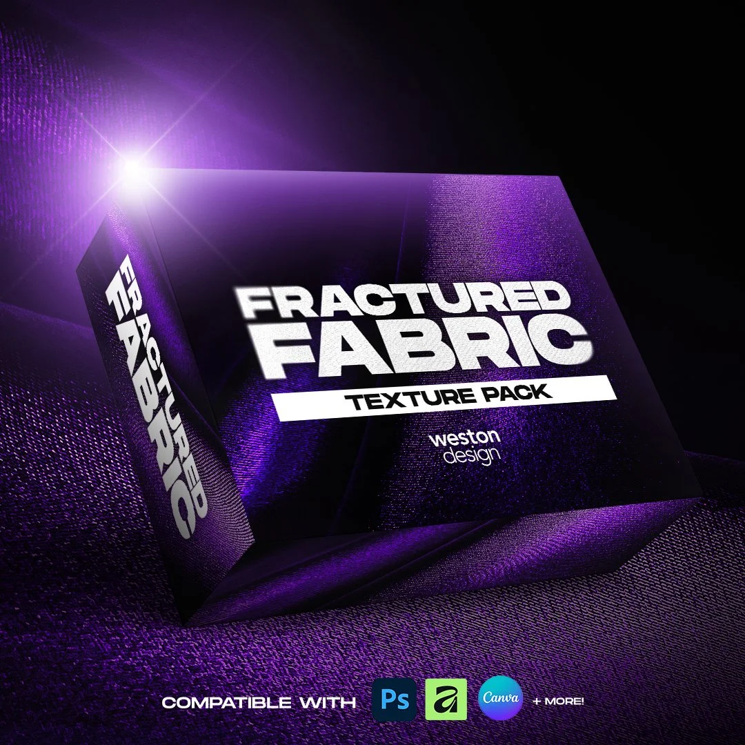Fractured Fabric Texture Pack featuring premium grunge textures and graphic design overlays