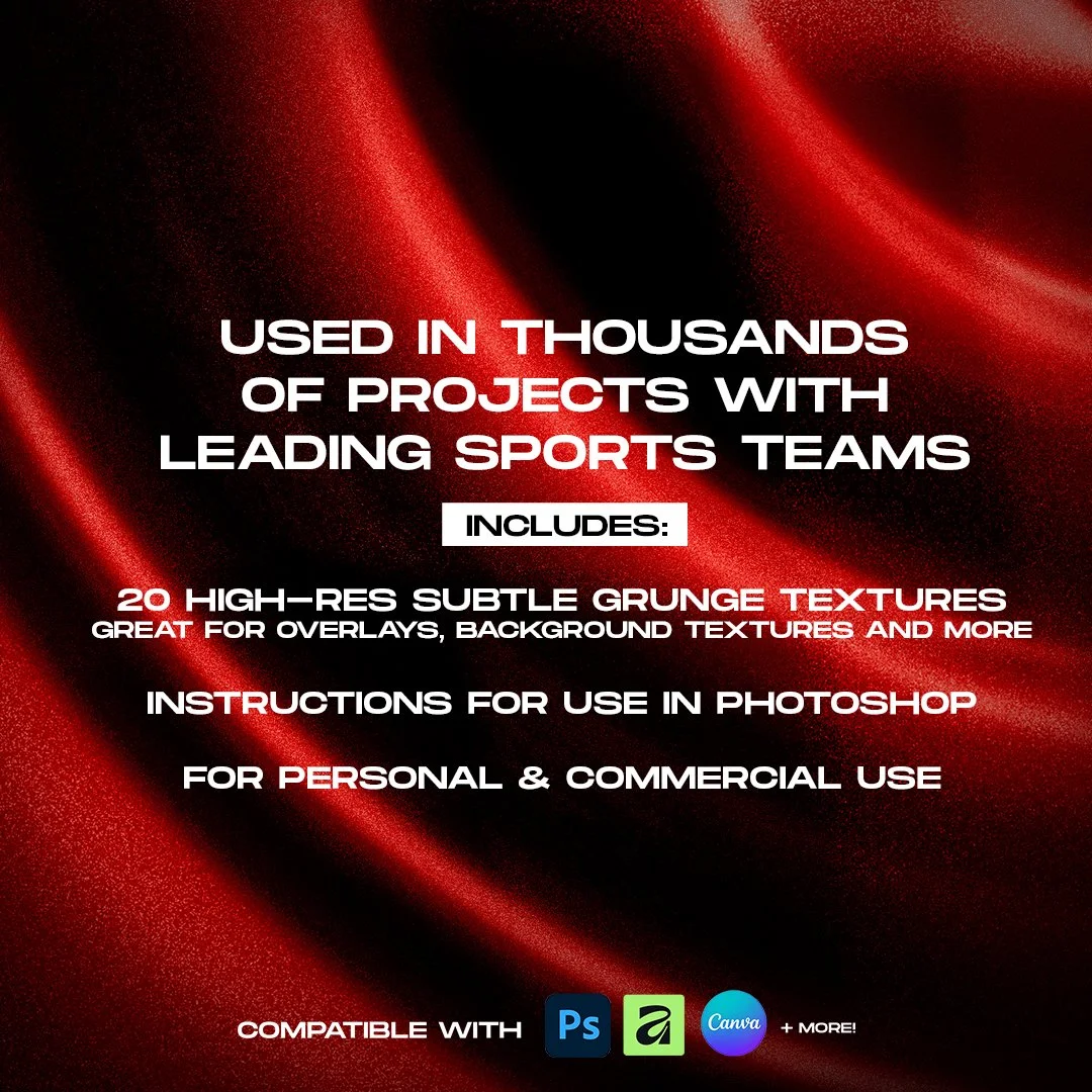 Legacy Texture Bundle used in professional graphic design projects and sports artwork