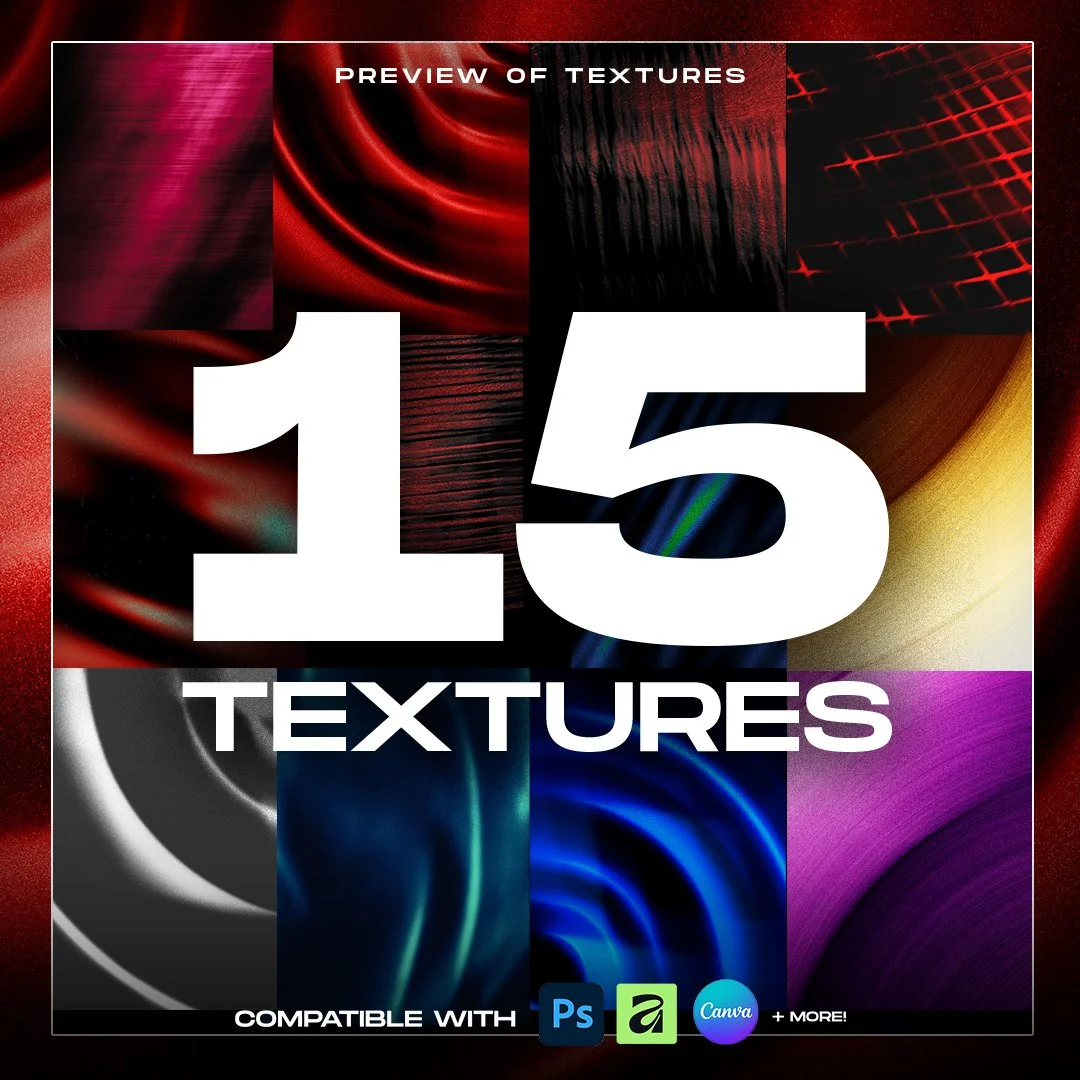 Examples of abstract ambience textures used to create depth, atmosphere, and modern sports graphics.