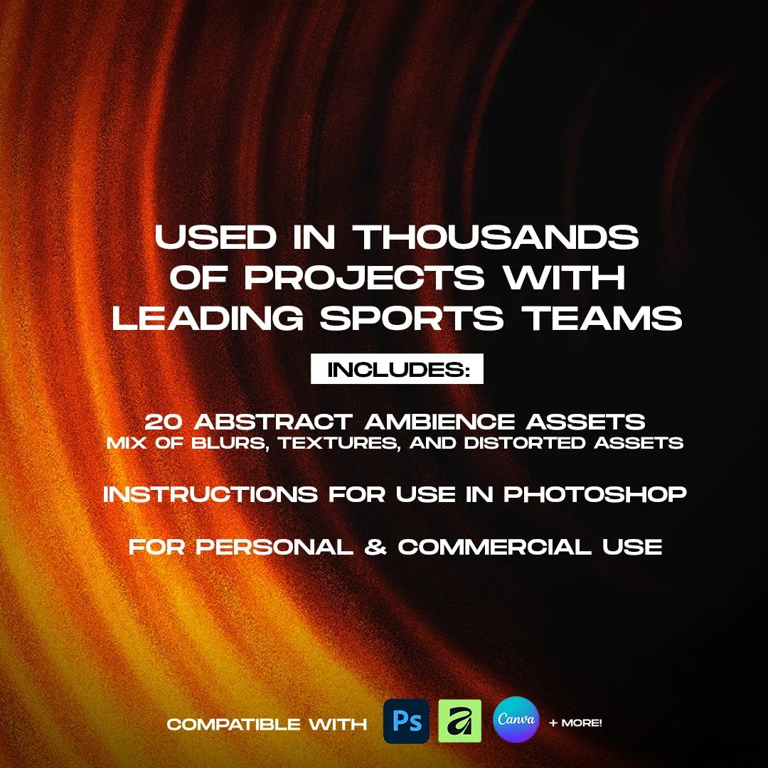 Flare Trails Texture Pack used in professional sports graphics and creative design projects