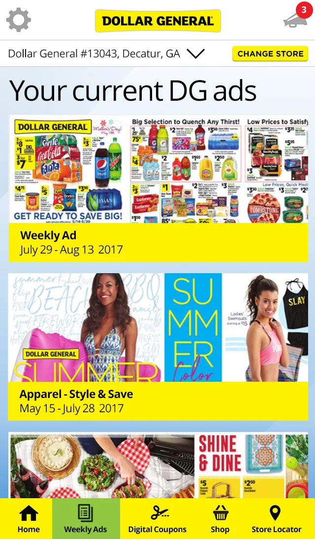Weekly Ads Screen