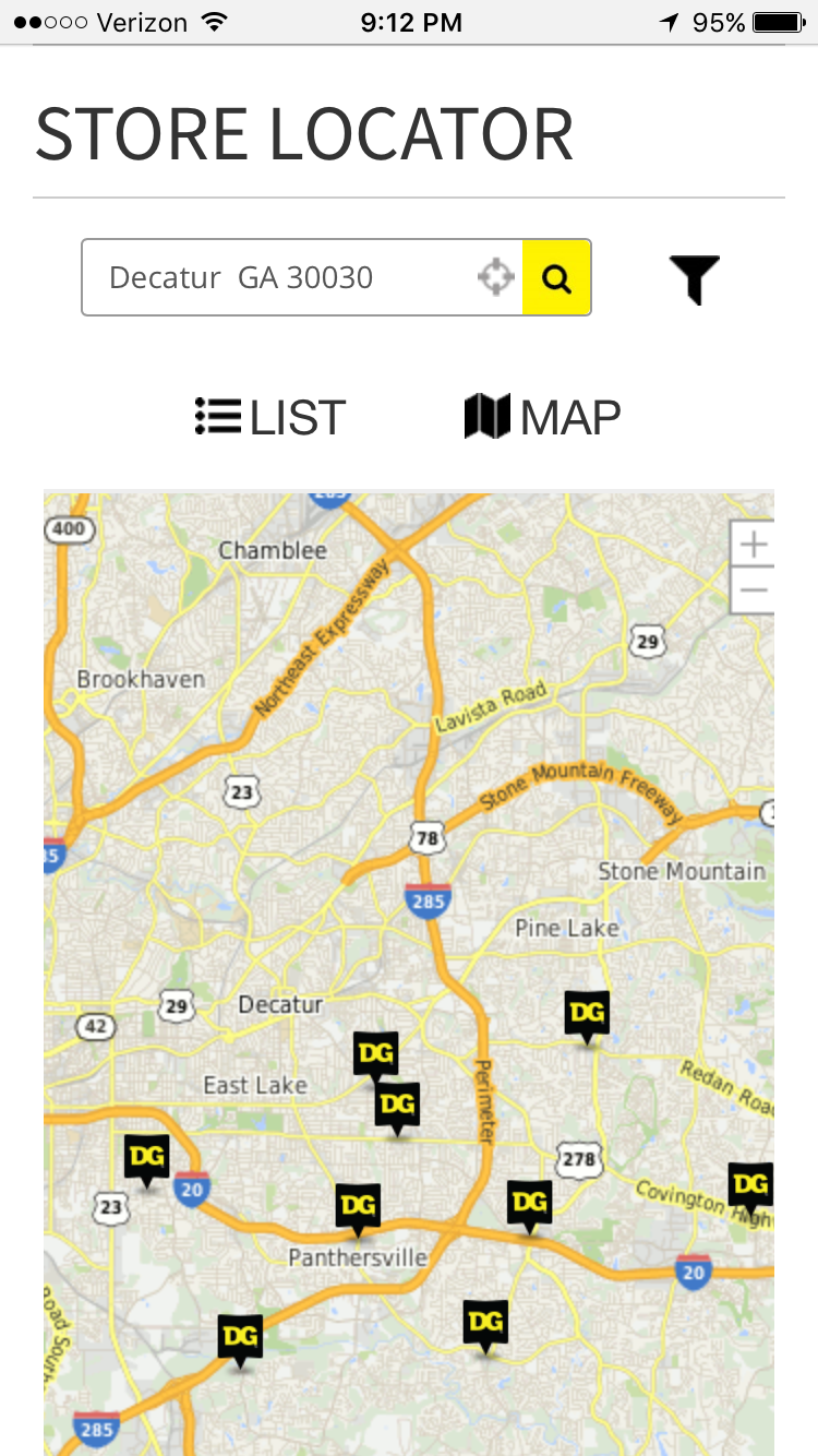 Mobile Map View