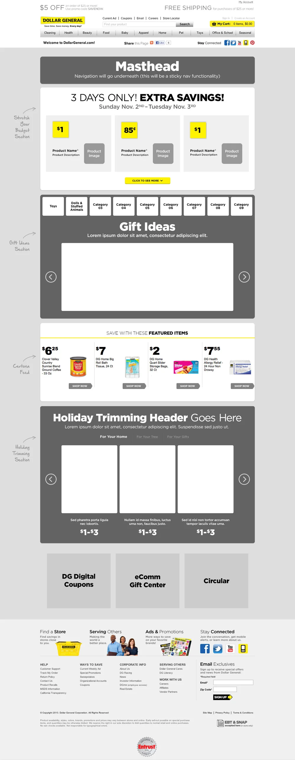 Landing Page Wireframe
