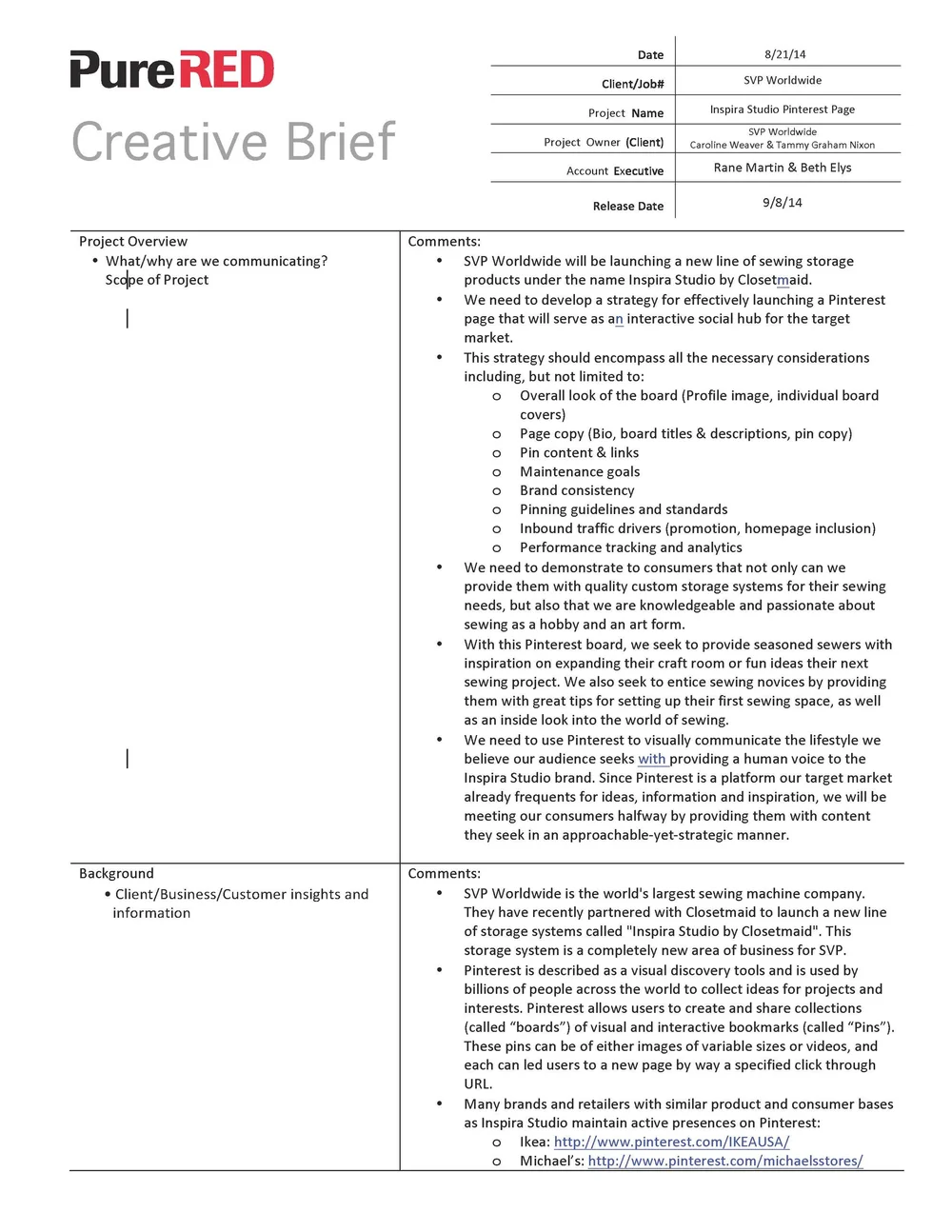 Creative Brief
