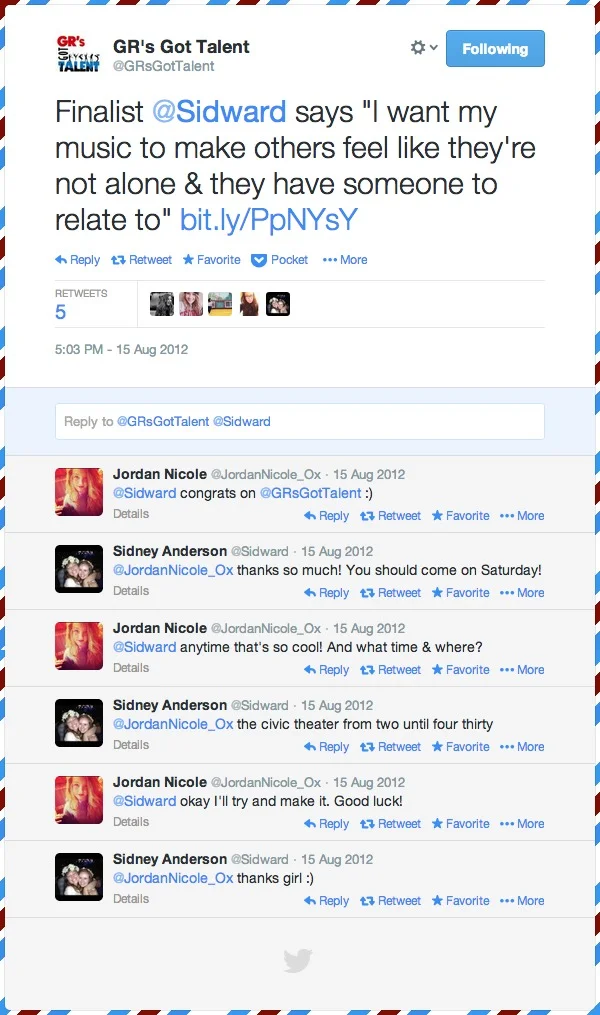 Example Tweet